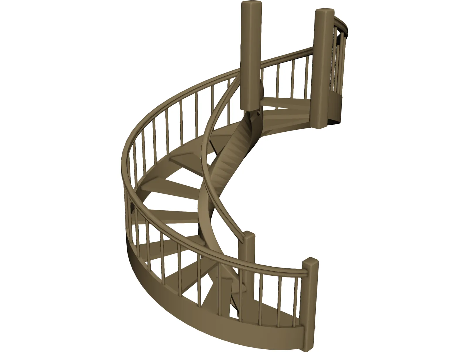 Spiral Staircase 3D Model main preview
