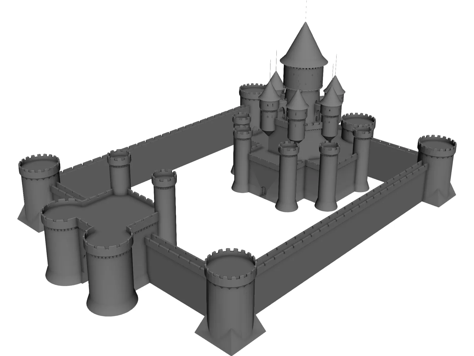 Castle Fantasy 3D Model main preview