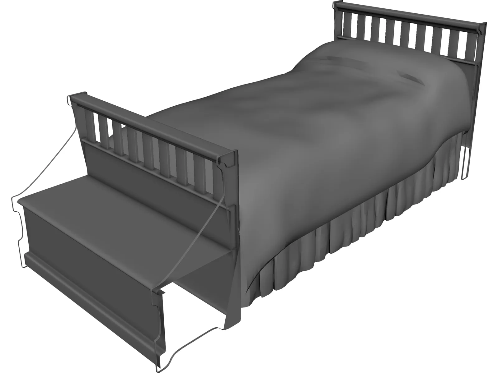 Bed Childs [+Headboard and Chest] 3D Model main preview
