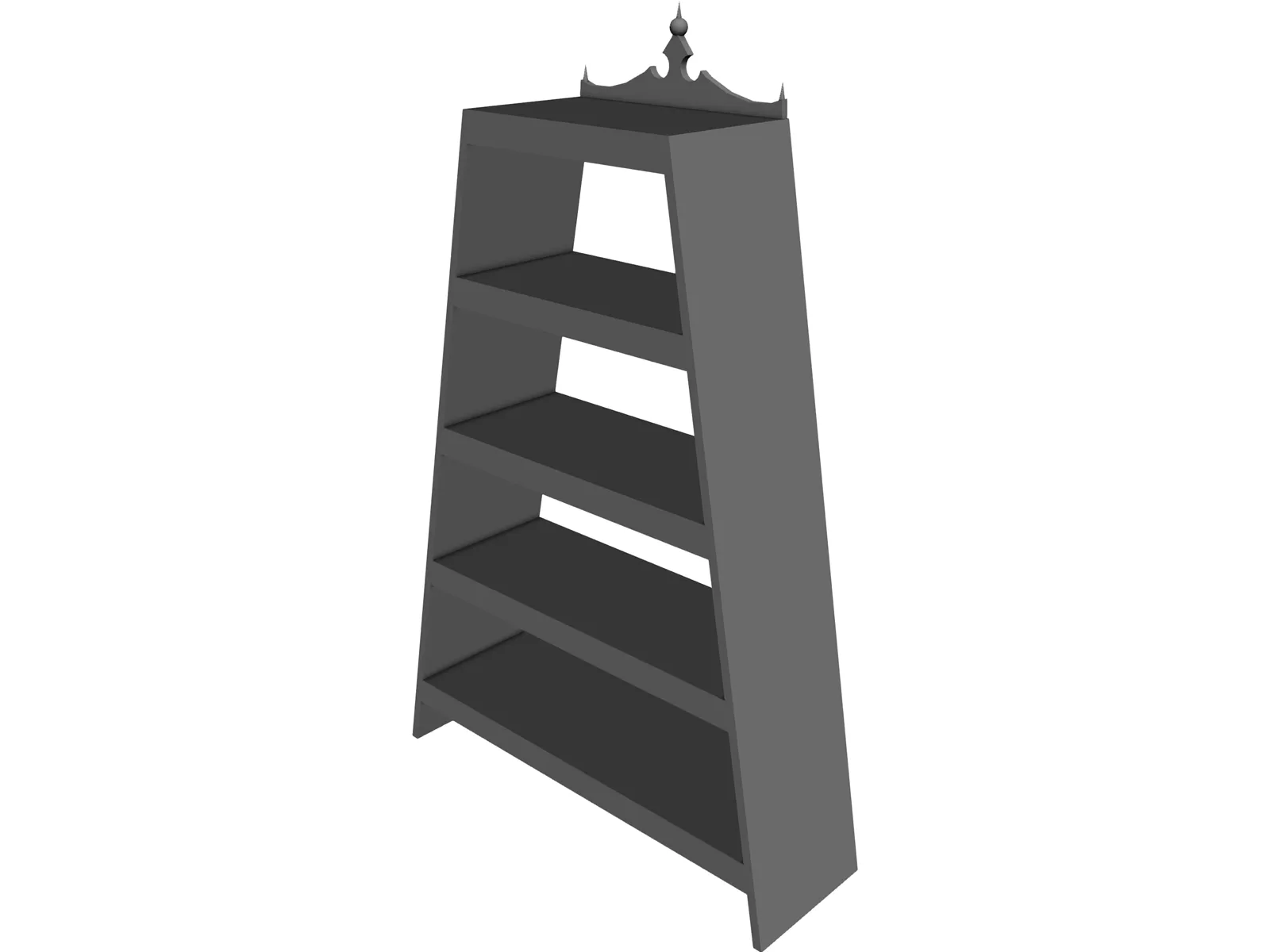 Book Shelf A-Frame 3D Model main preview