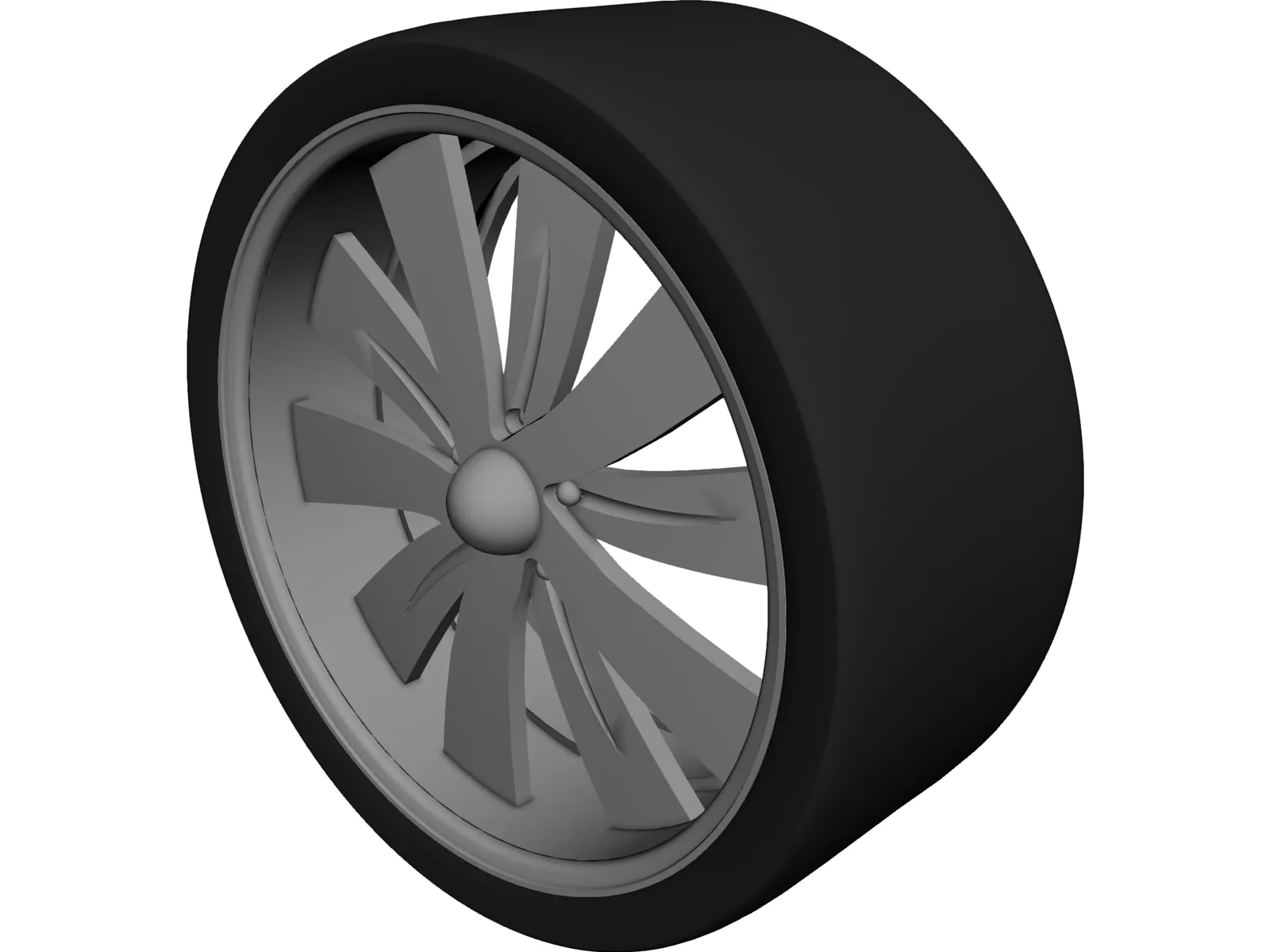 Rim Boyd Coddington Turbine 3D Model main preview