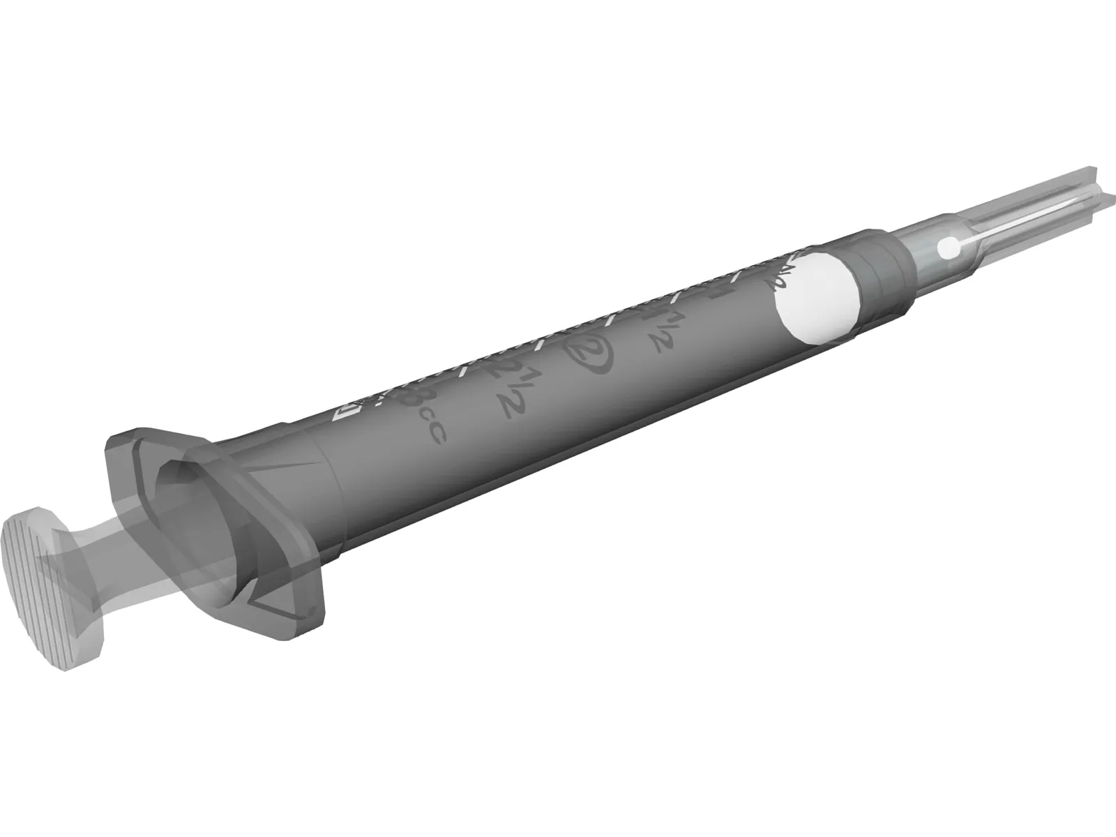 Syringe 3D Model main preview