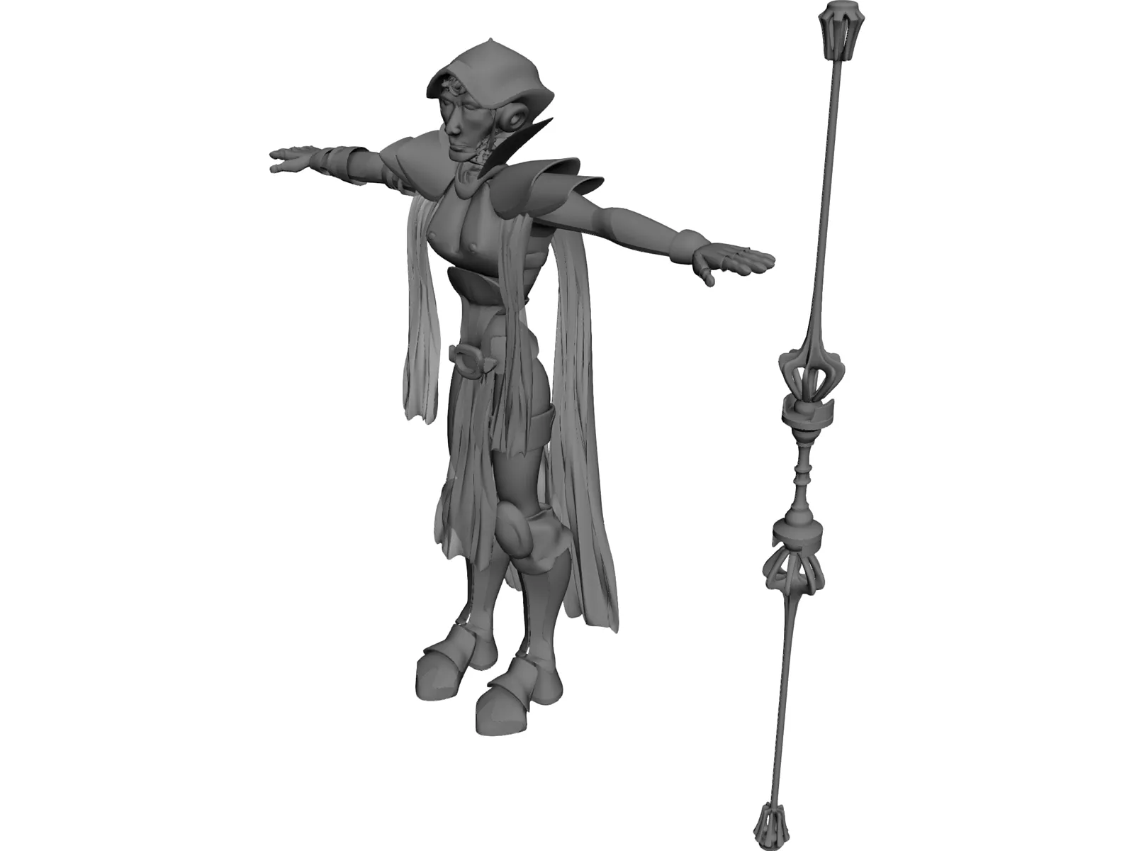 Female Character 3D Model main preview