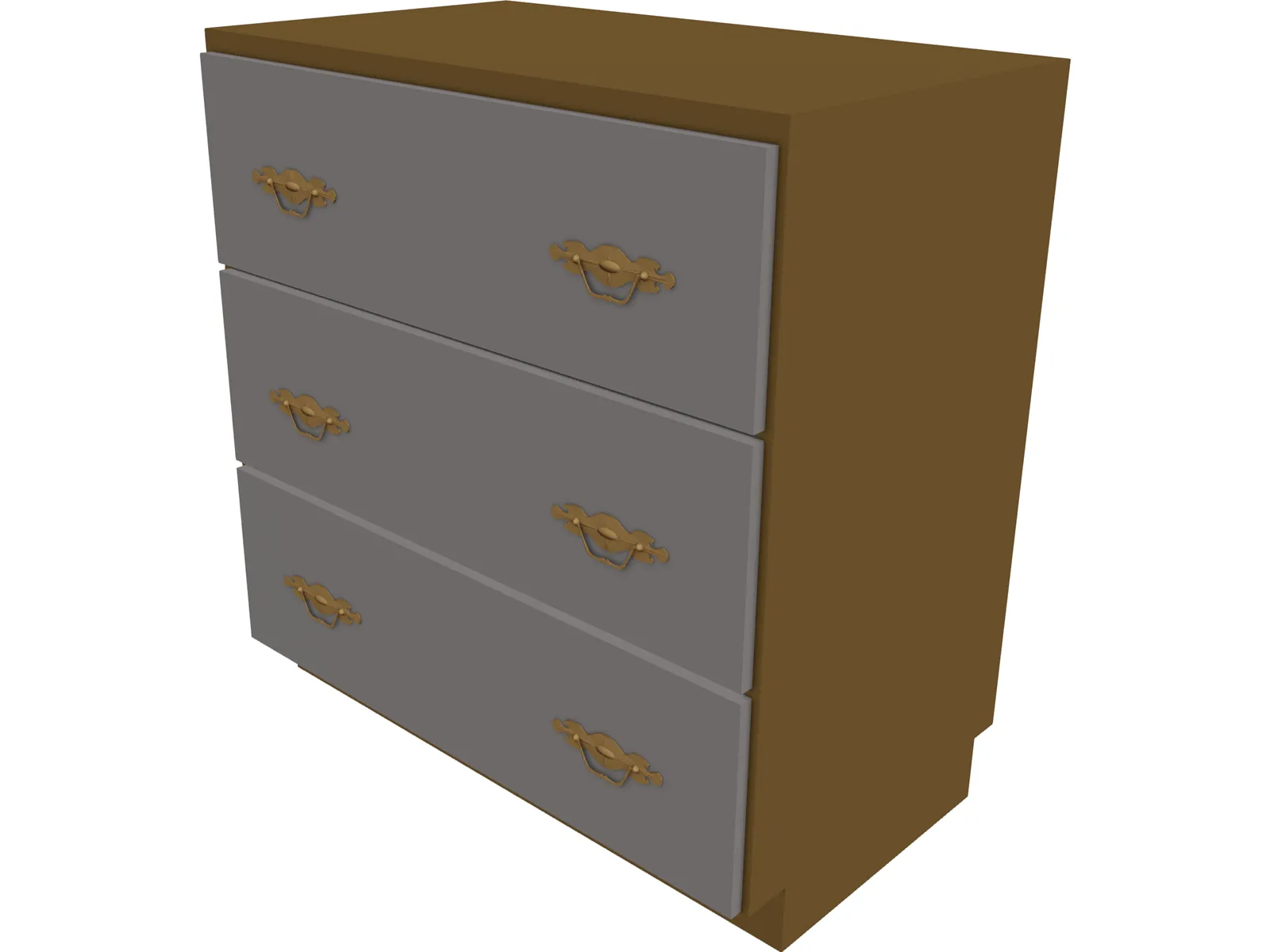 Chest of Drawers 3D Model main preview