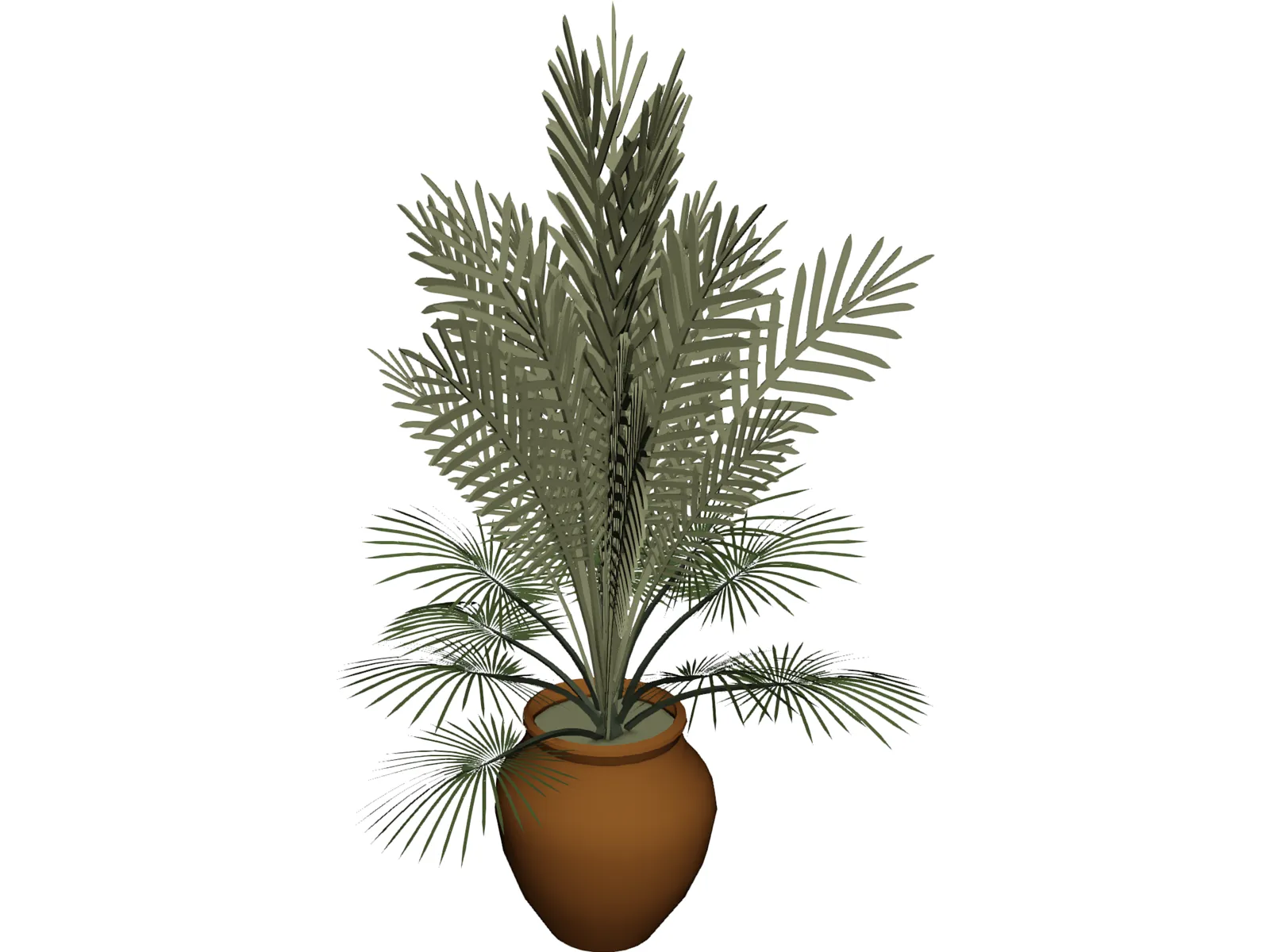 Large Potted House Plant 3D Model main preview