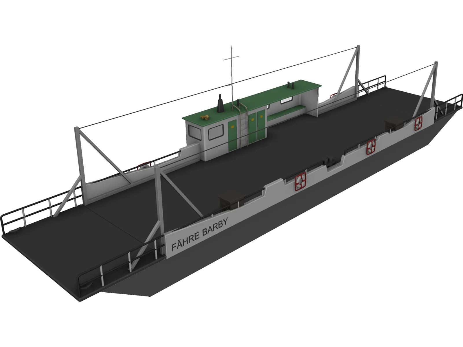 Ferry Barby 3D Model main preview