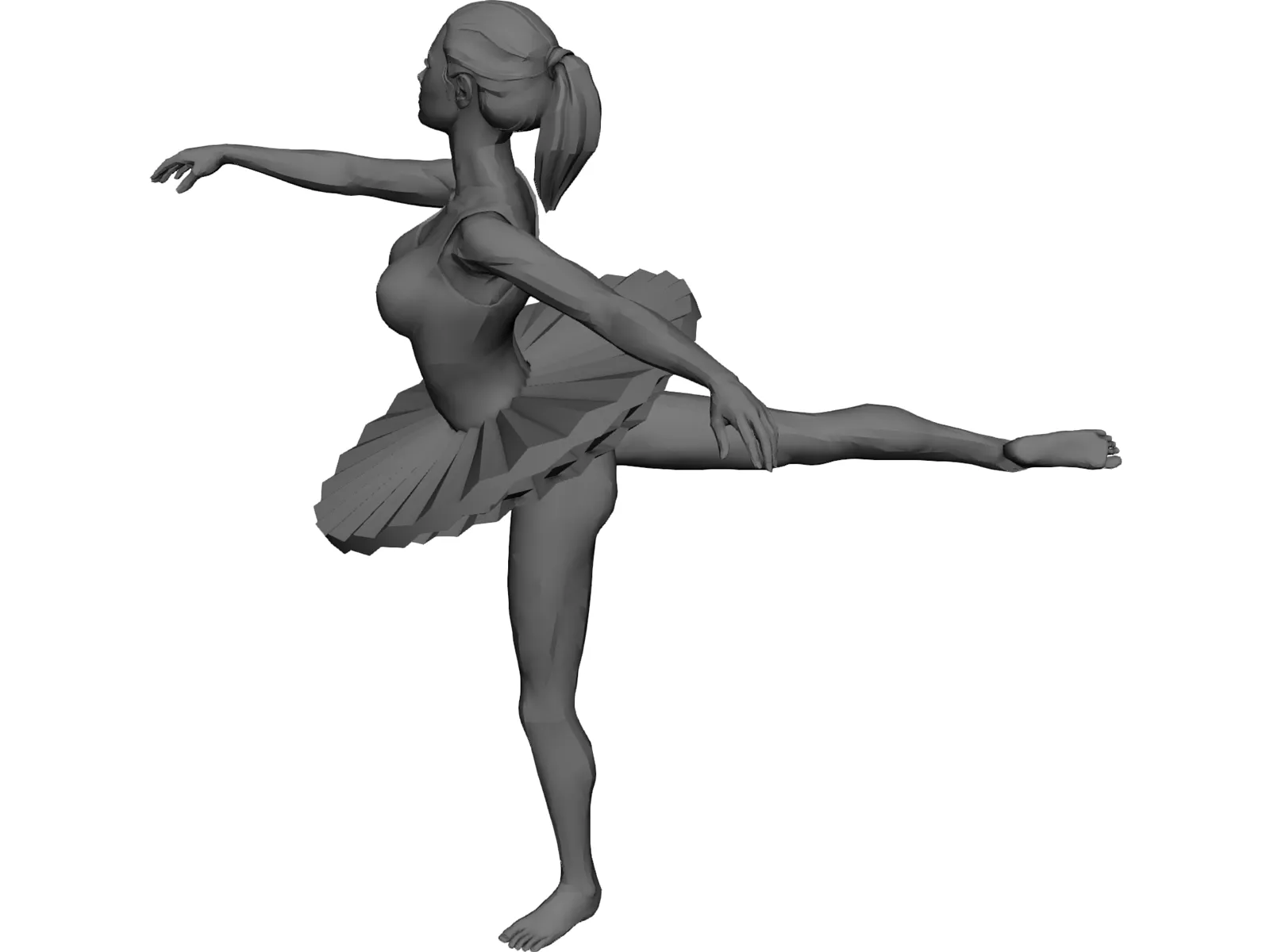 Ballerina 3D Model main preview