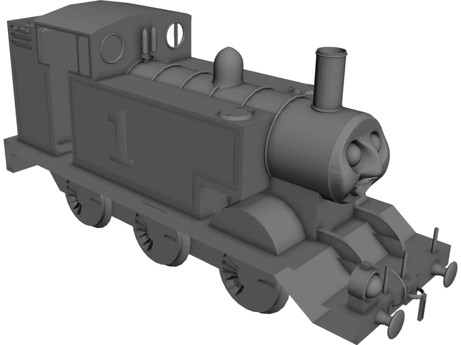 English Fantasy Tank Engine 3D Model main preview