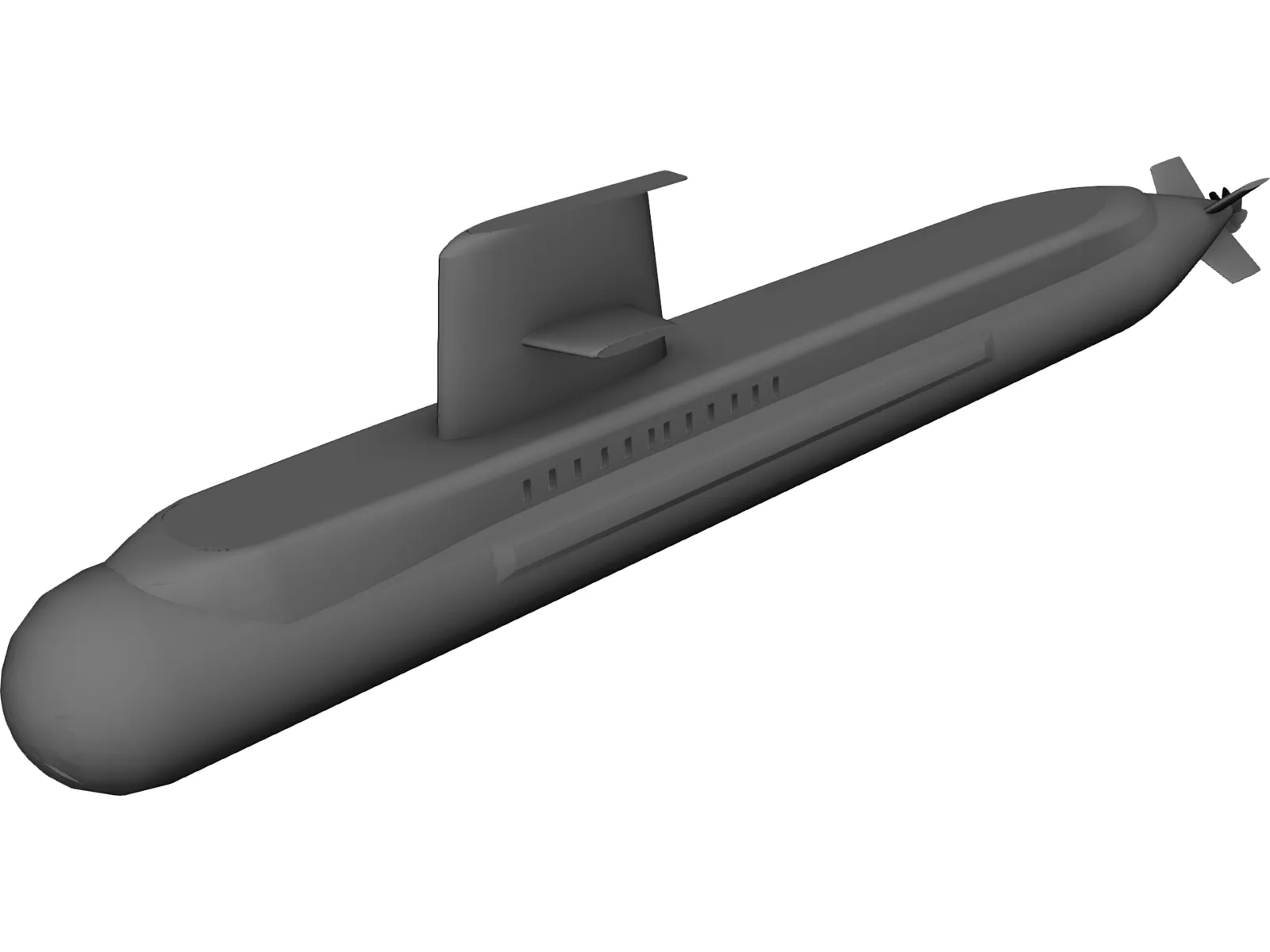 Australian Collins Class Submarine 3D Model main preview