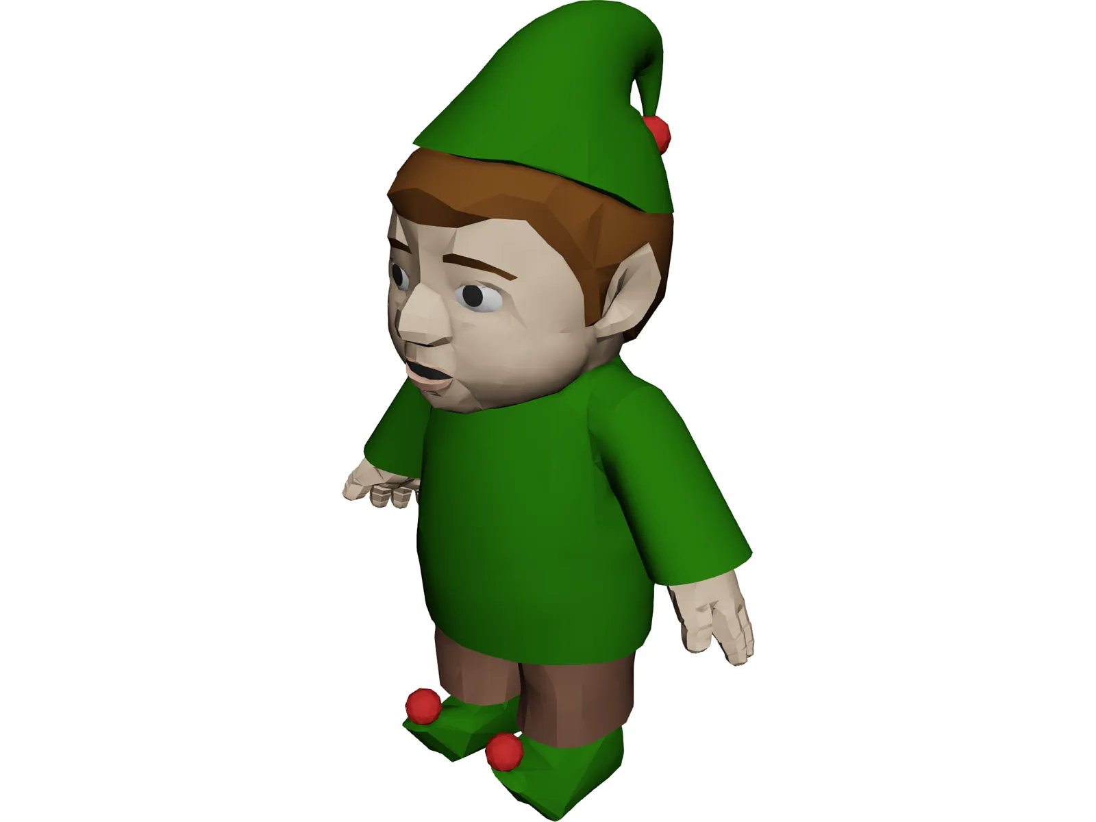 Elf Short 3D Model main preview