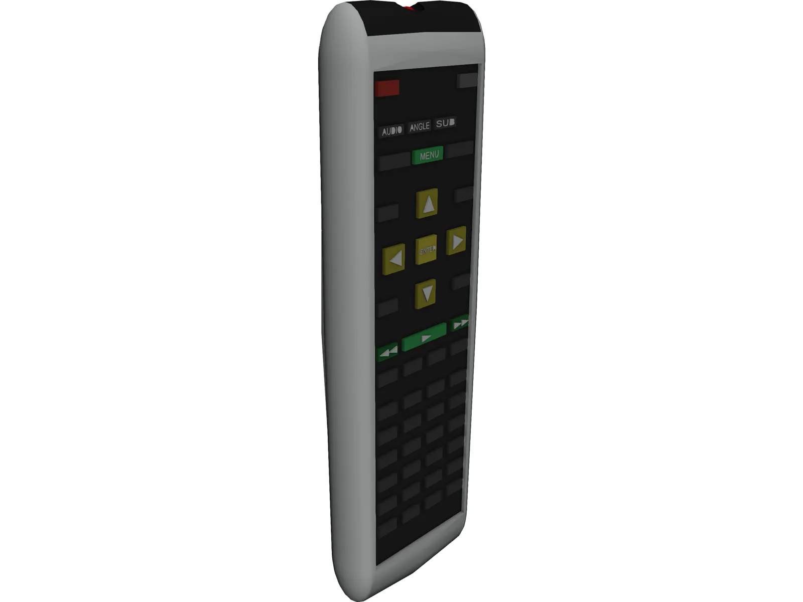 DVD Remote Control 3D Model main preview