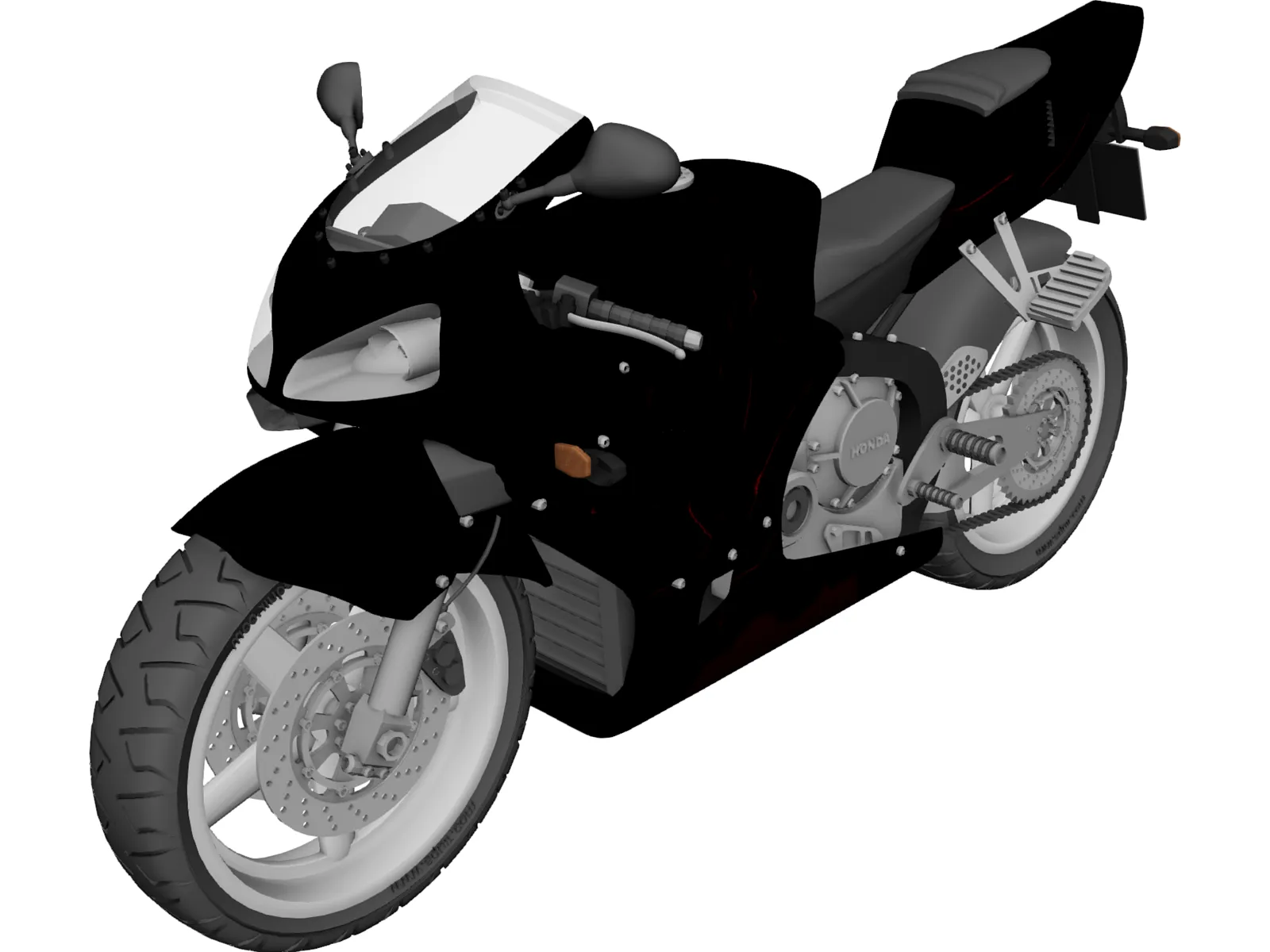 Honda CBR (2003) 3D Model main preview