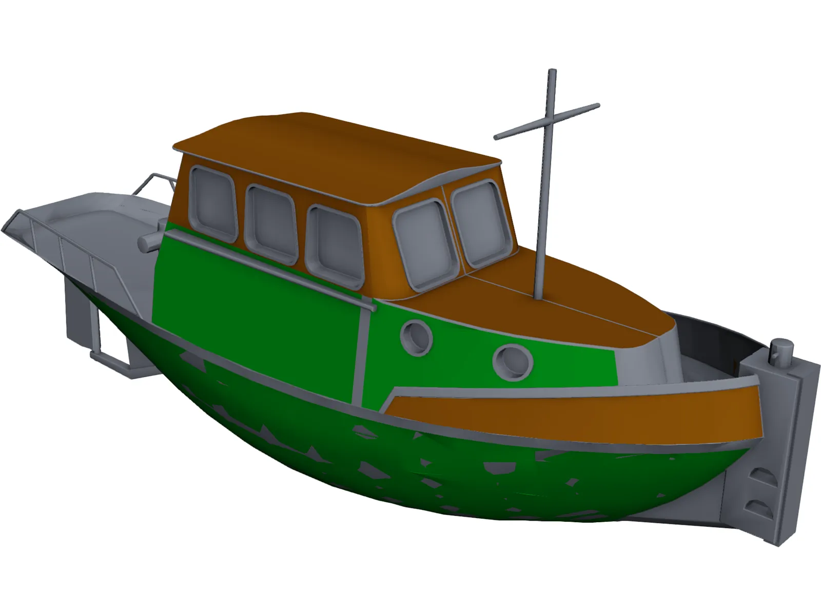 Tug Boat Sleepbootje 3D Model main preview