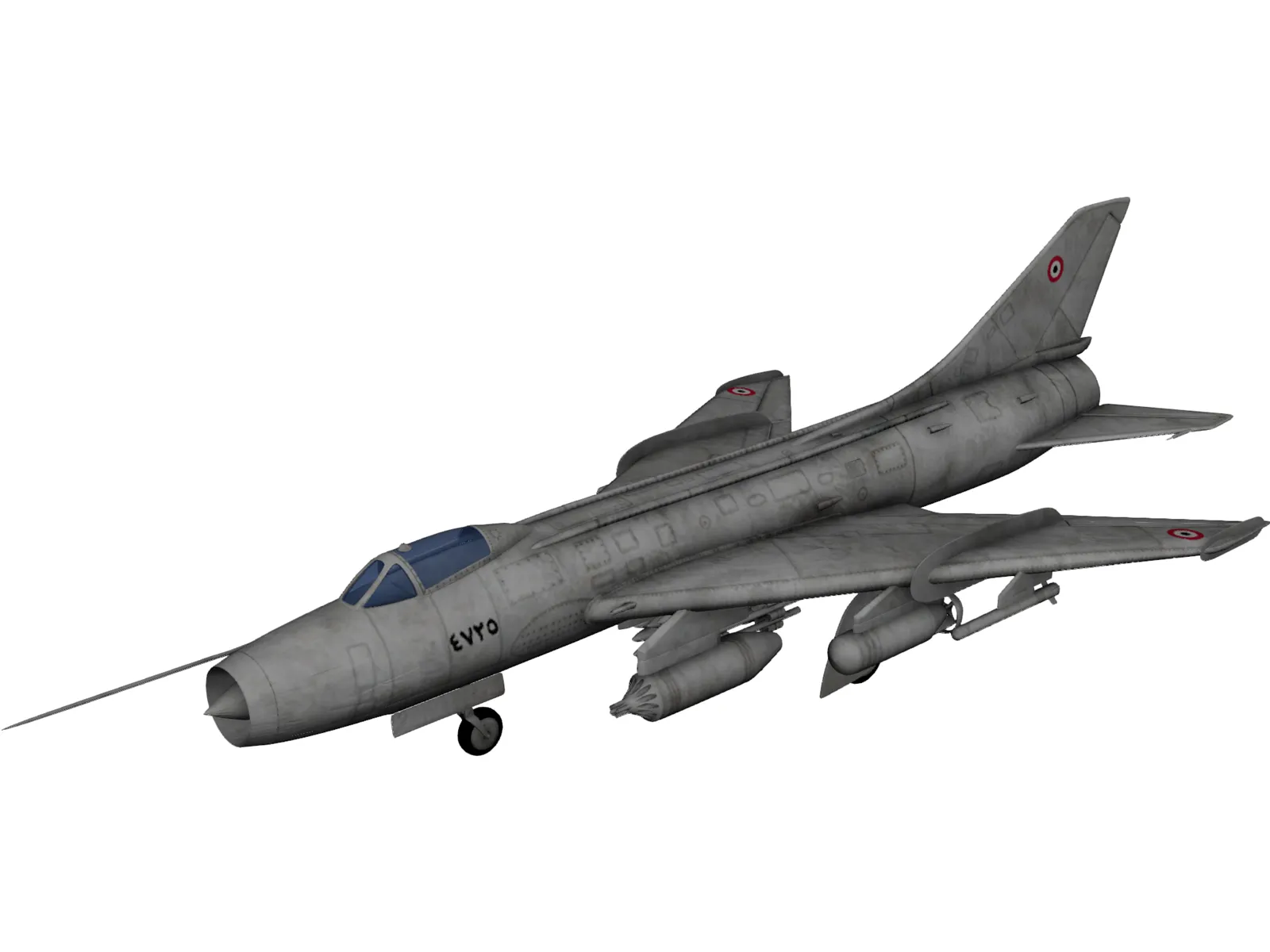 Sukhoi SU-7 3D Model main preview