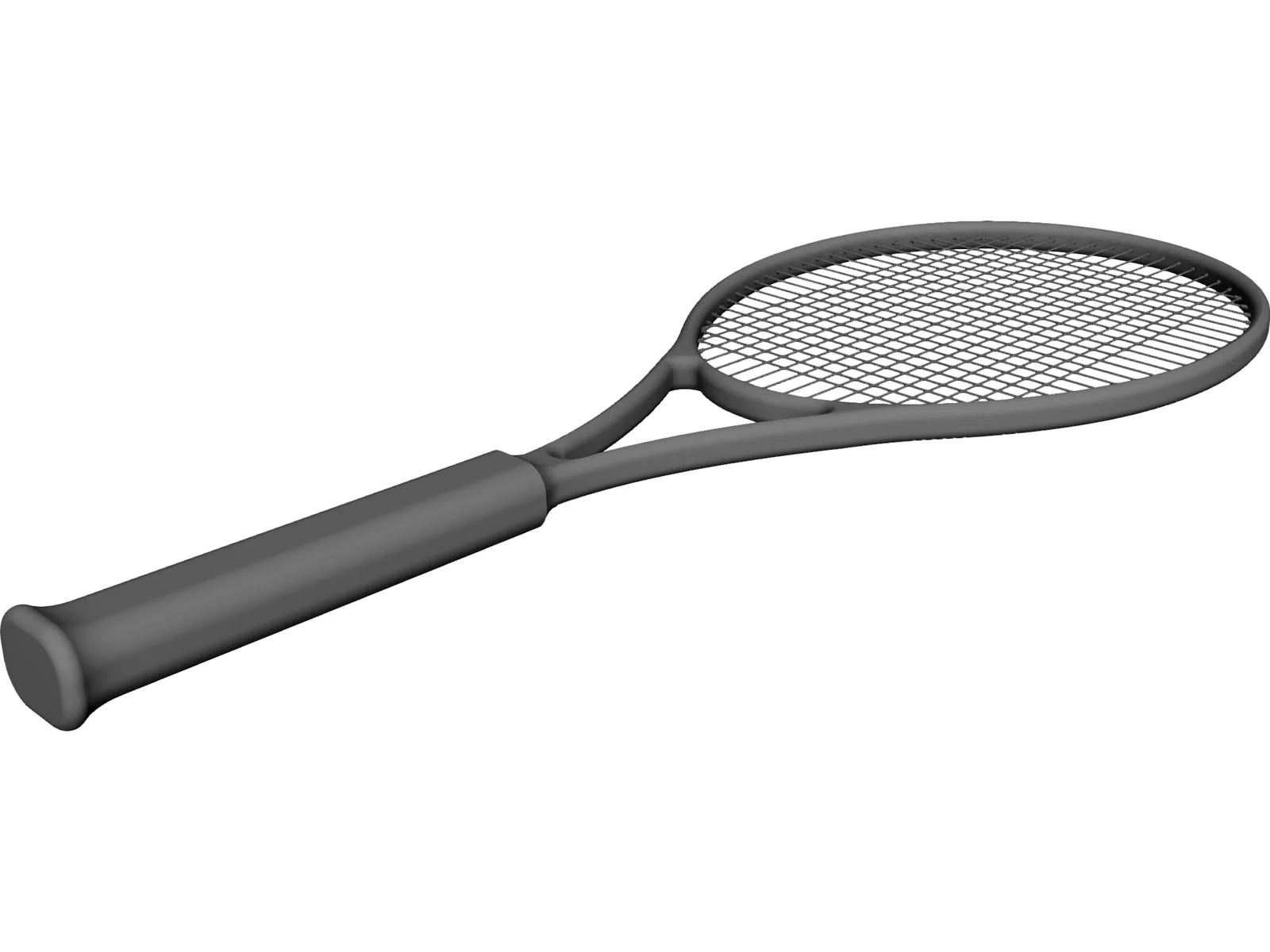 Tennis Racquet 3D Model main preview