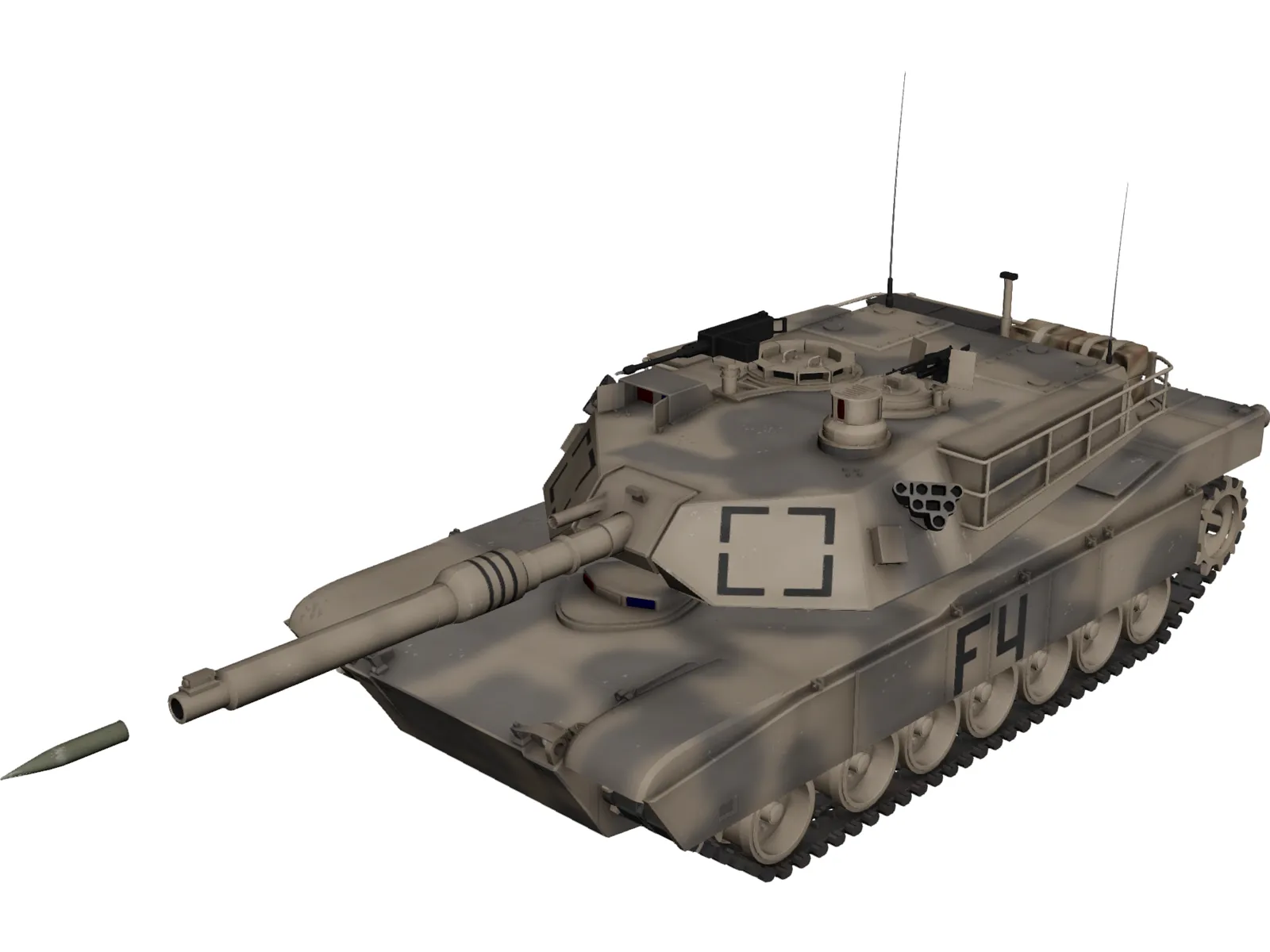 M1A Abrams Tank 3D Model main preview