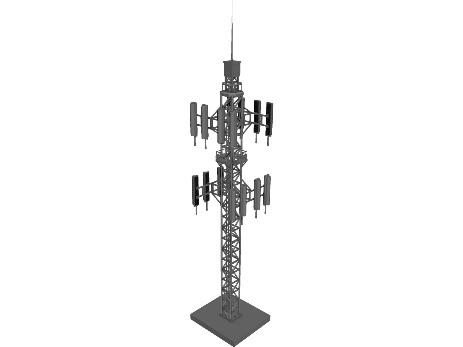 Cell Tower 3D Model main preview