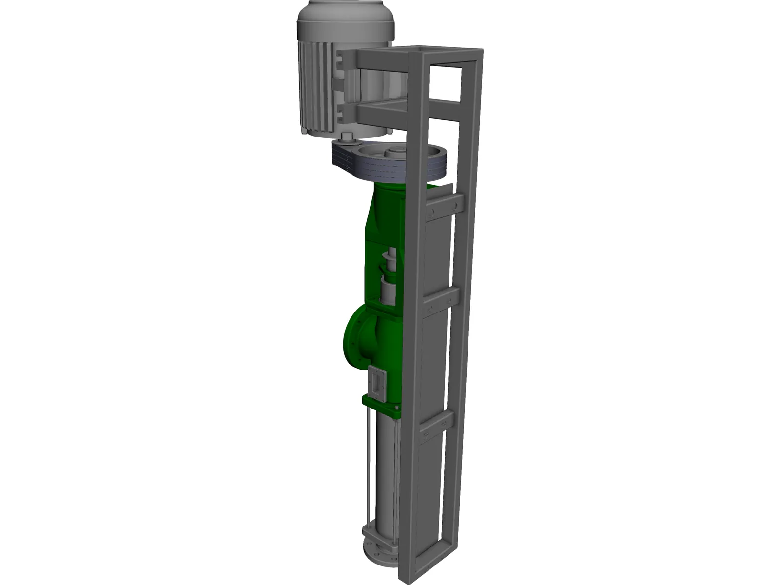 Screw Pump 3D Model main preview