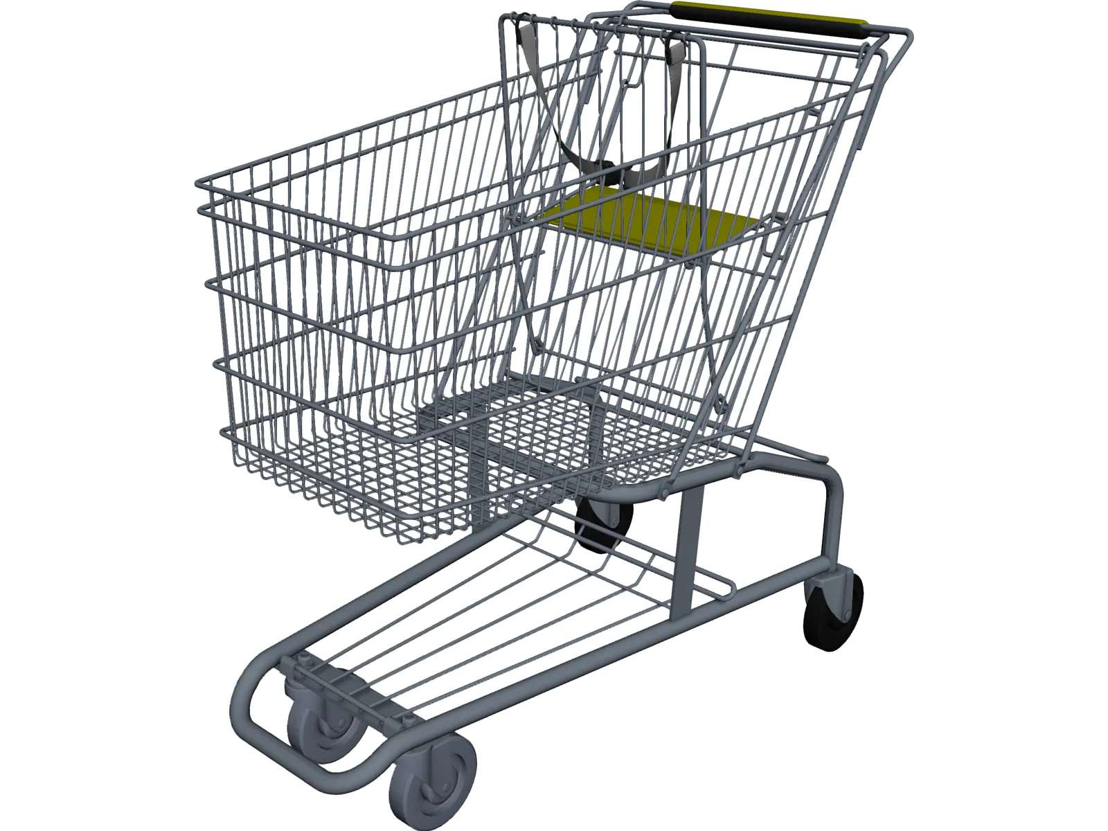 Shopping Cart 3D Model main preview