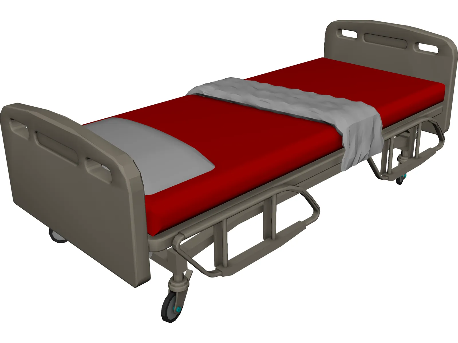Bed Hospital 3D Model main preview