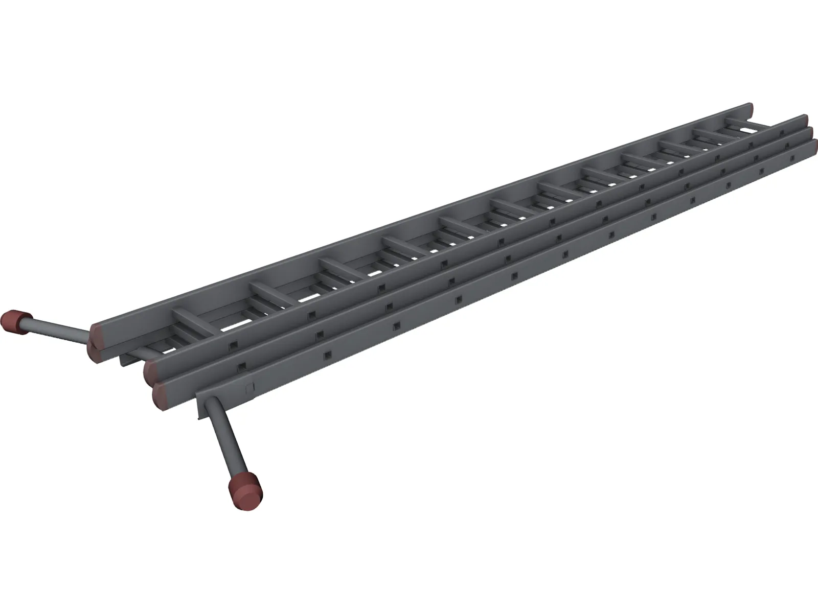 Triple Extension Ladder 3D Model main preview