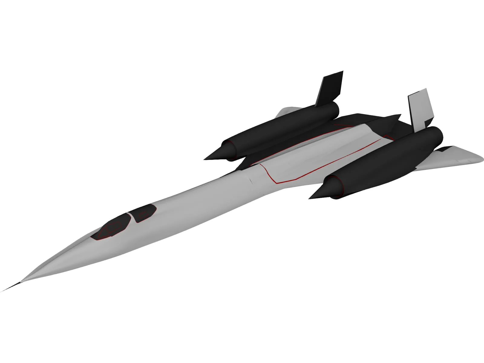 Lockheed SR-71 Blackbird 3D Model main preview