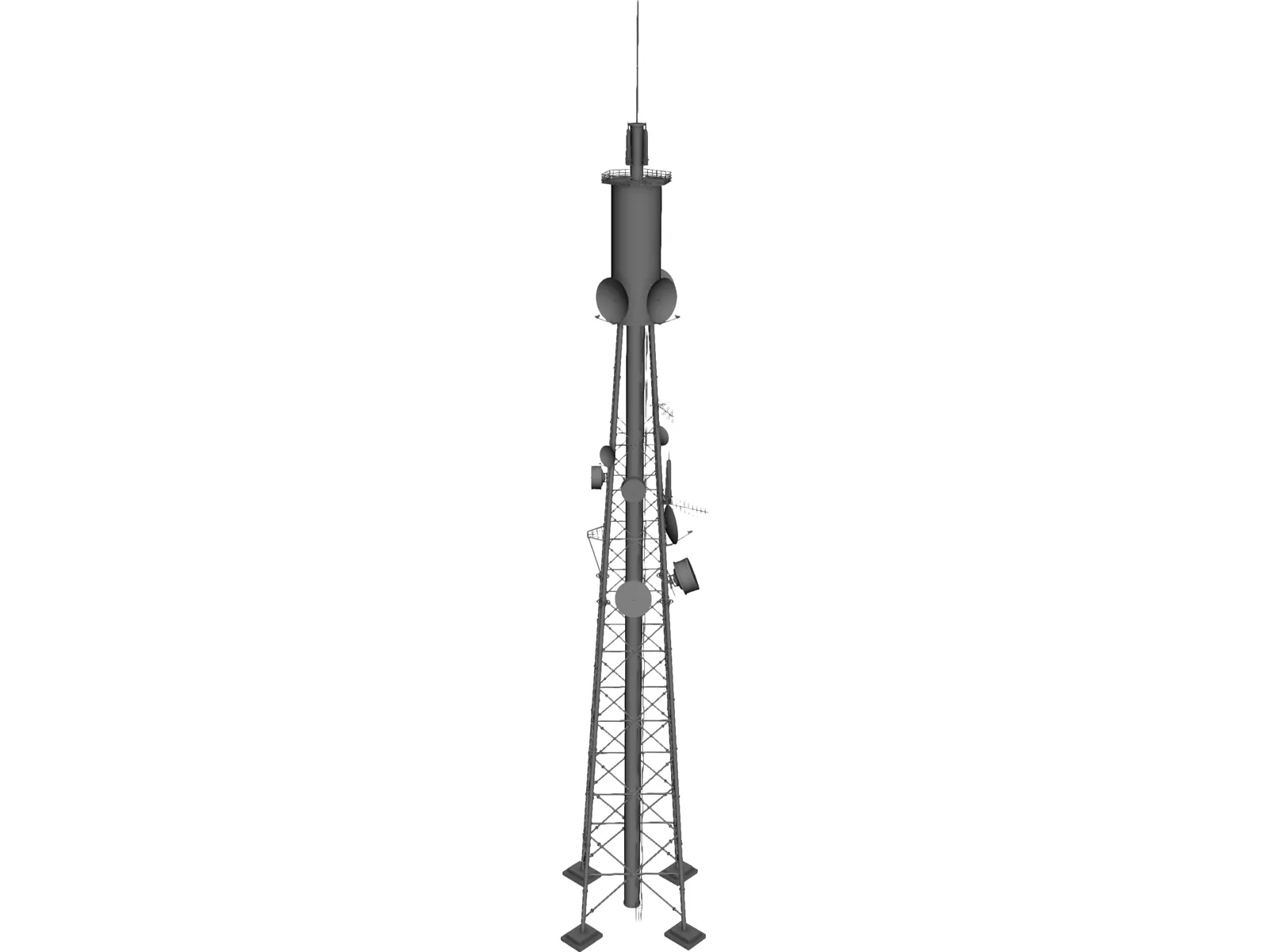 Radio Tower 3D Model main preview