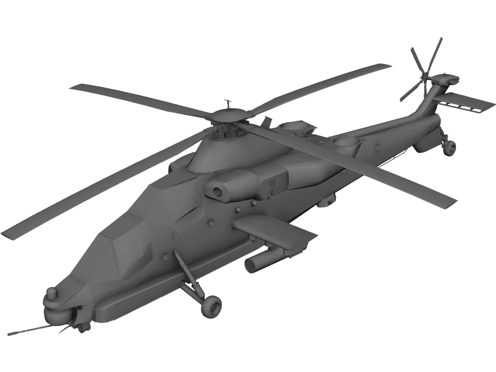 Denel AH-2 Rooivalk 3D Model main preview