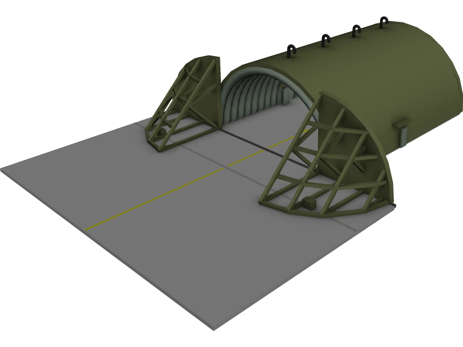 Tabvee Aircraft Shelter 3D Model main preview