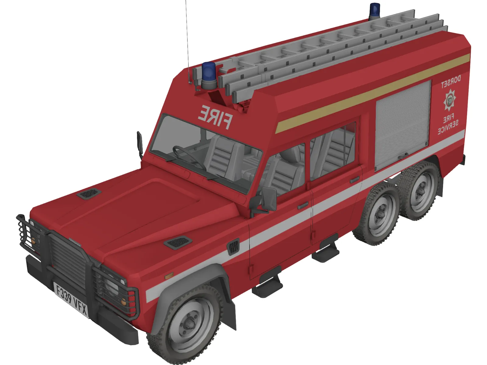 Land Rover Defender 126/HCB Angus 6x6 3D Model main preview