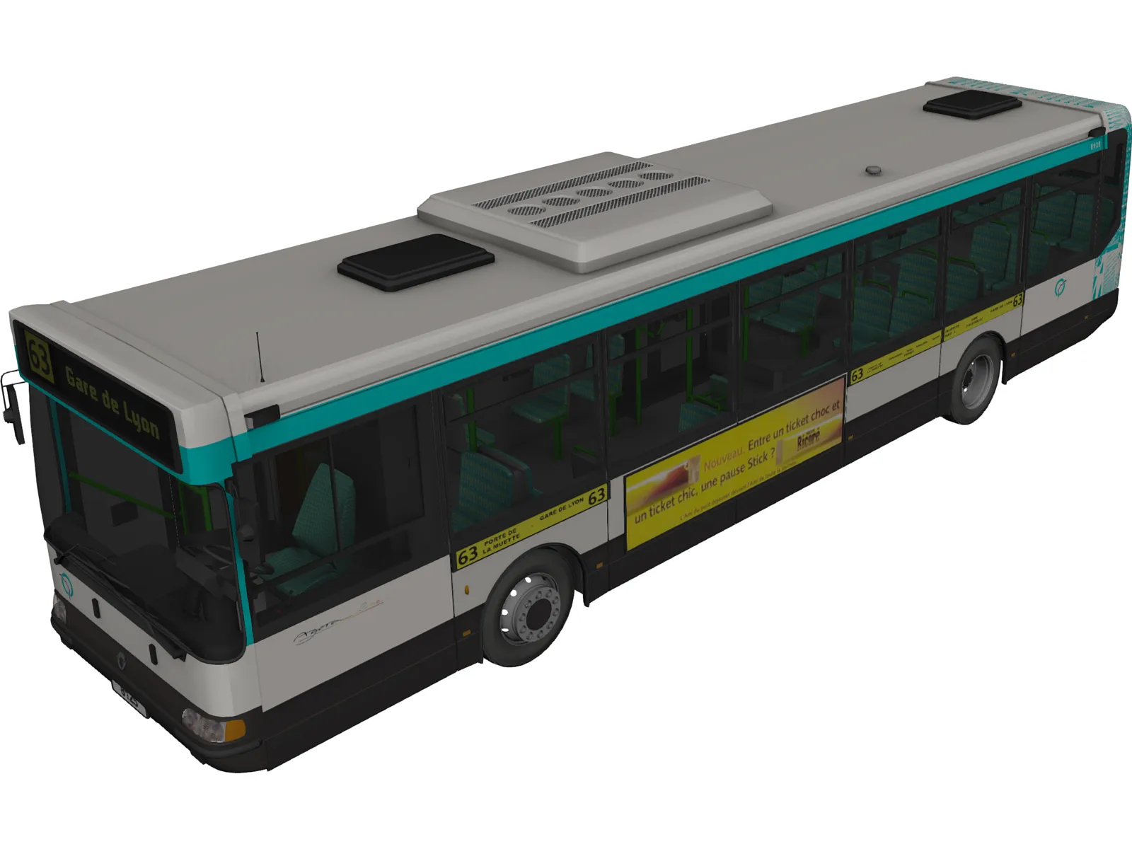 Renault Agora Line RATP 3D Model main preview
