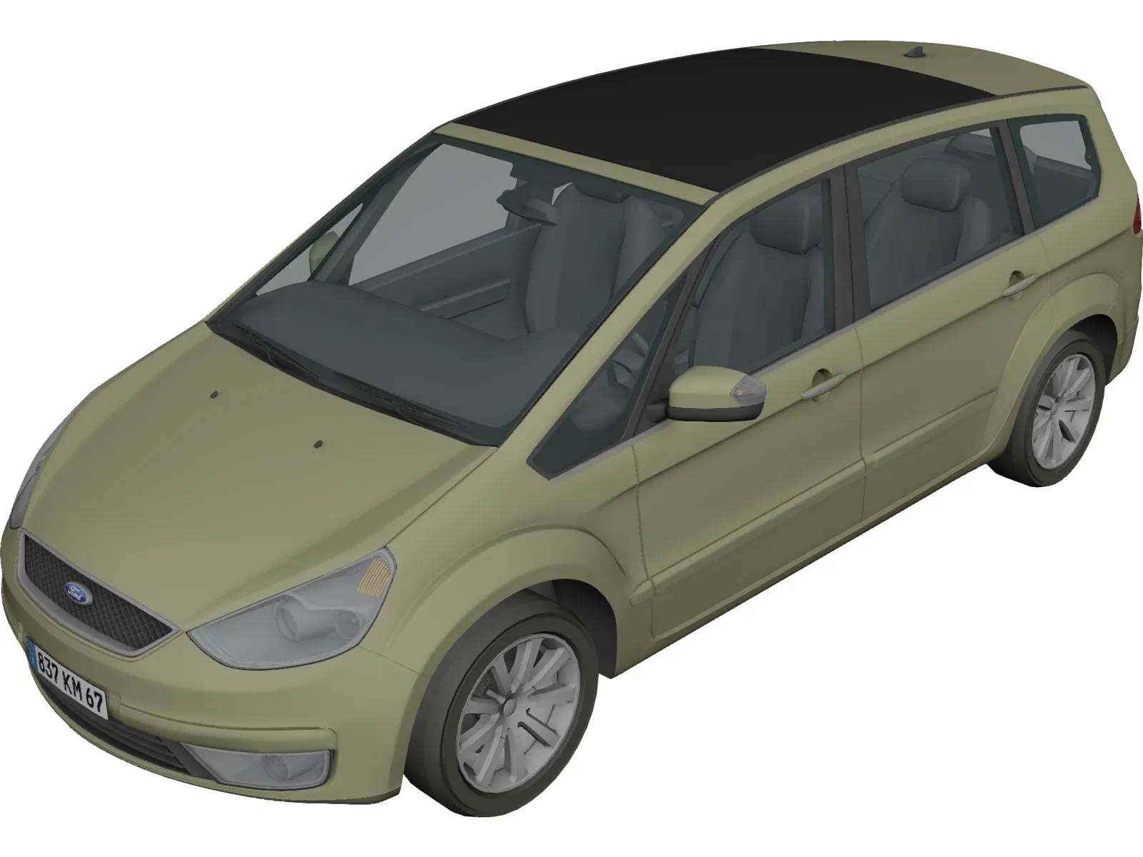 Ford Galaxy (2007) 3D Model main preview