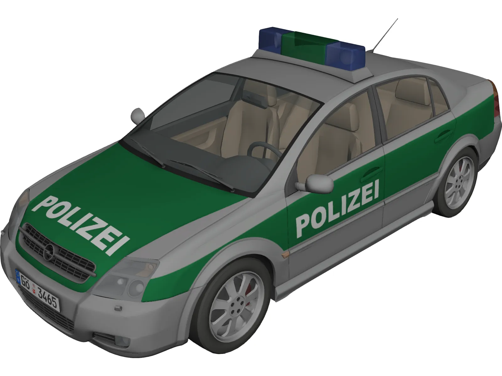 Opel Vectra Polizei (2004) 3D Model main preview