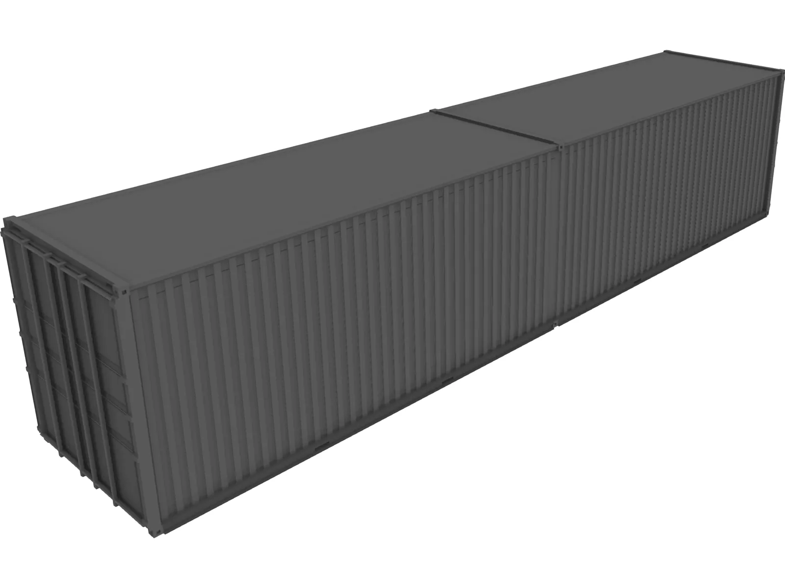 Shipping Container 40 3D Model main preview