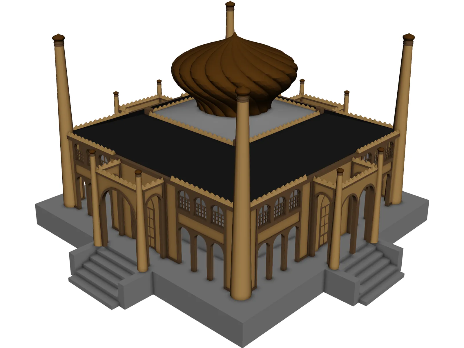Taj Mahal 3D Model main preview