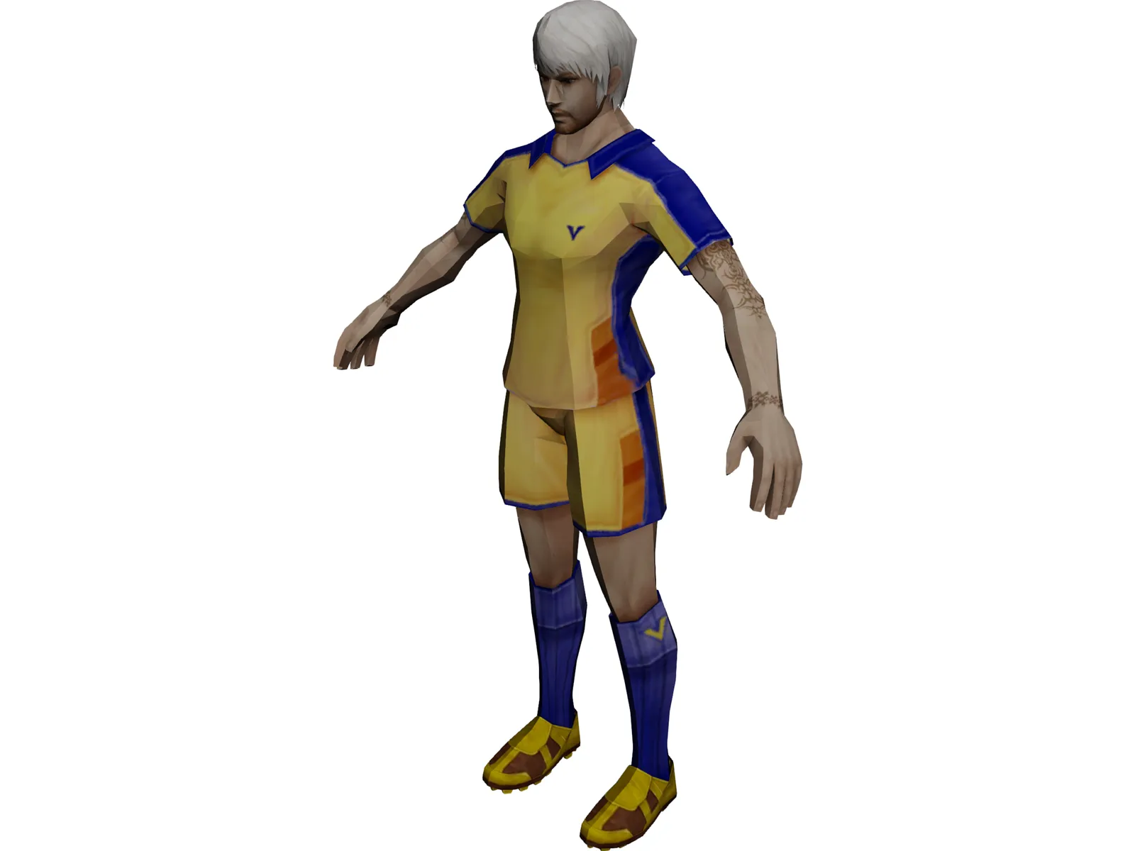 Soccer Player 3D Model main preview