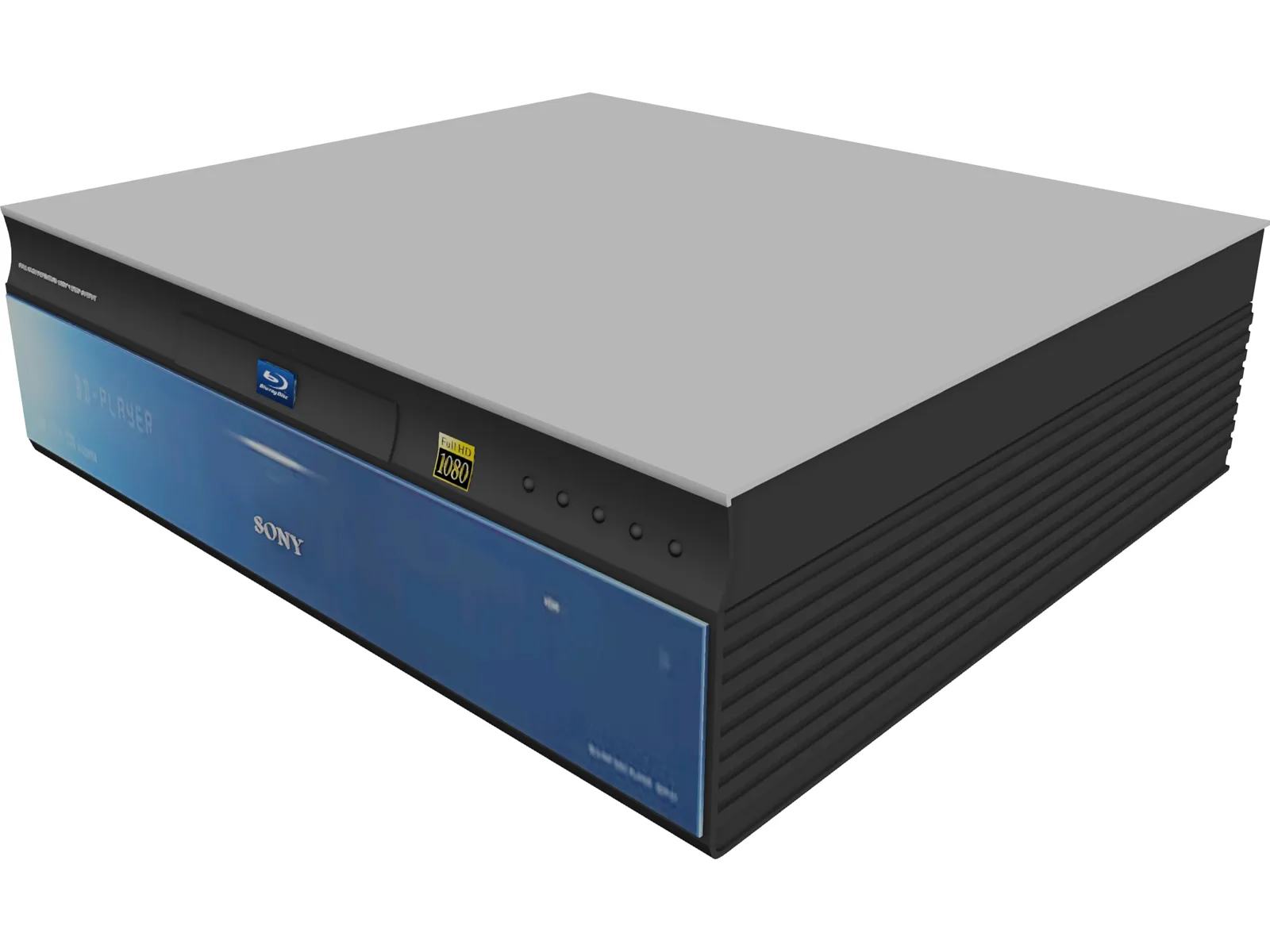 Sony Blu-ray Player 3D Model main preview