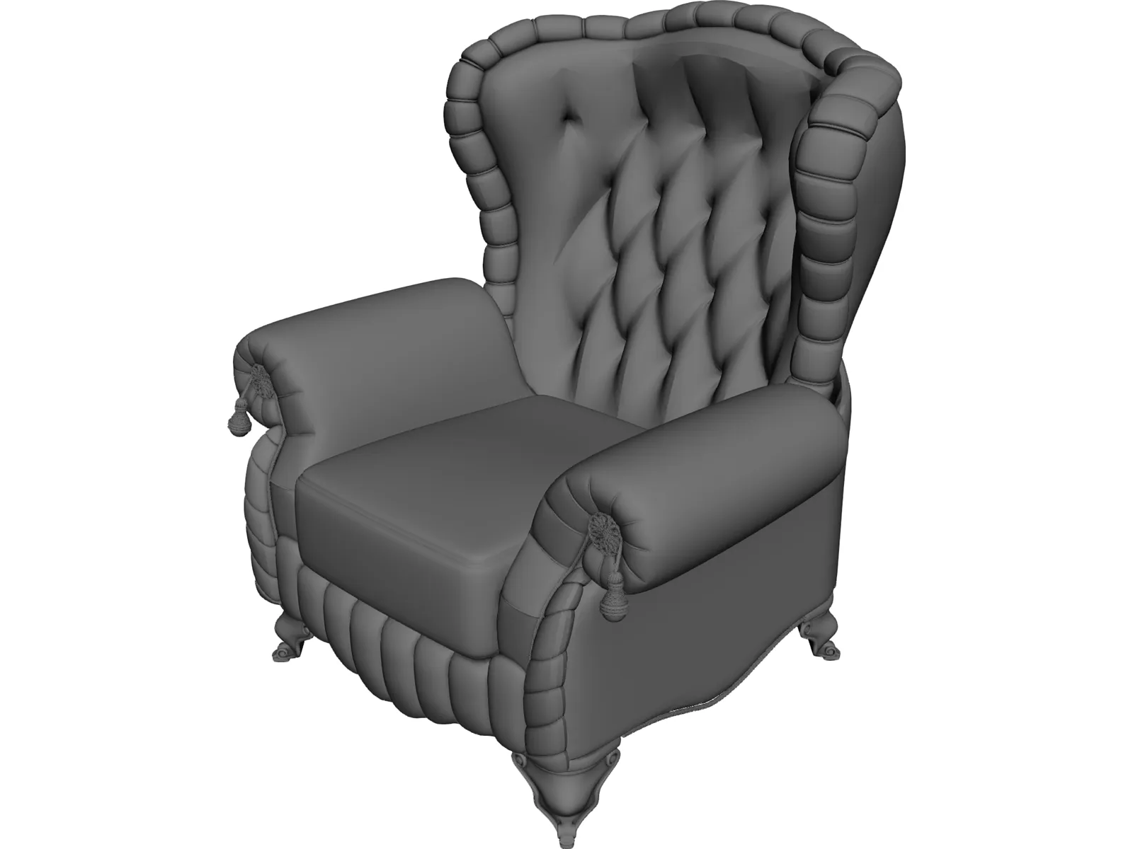 Armchair 3D Model main preview