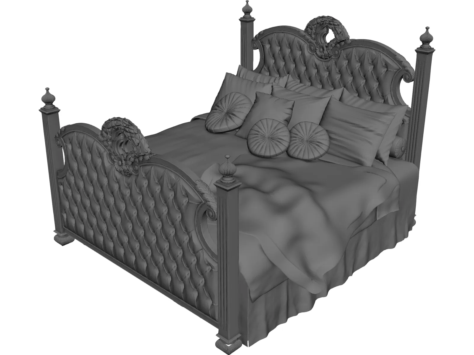 Bed 3D Model main preview