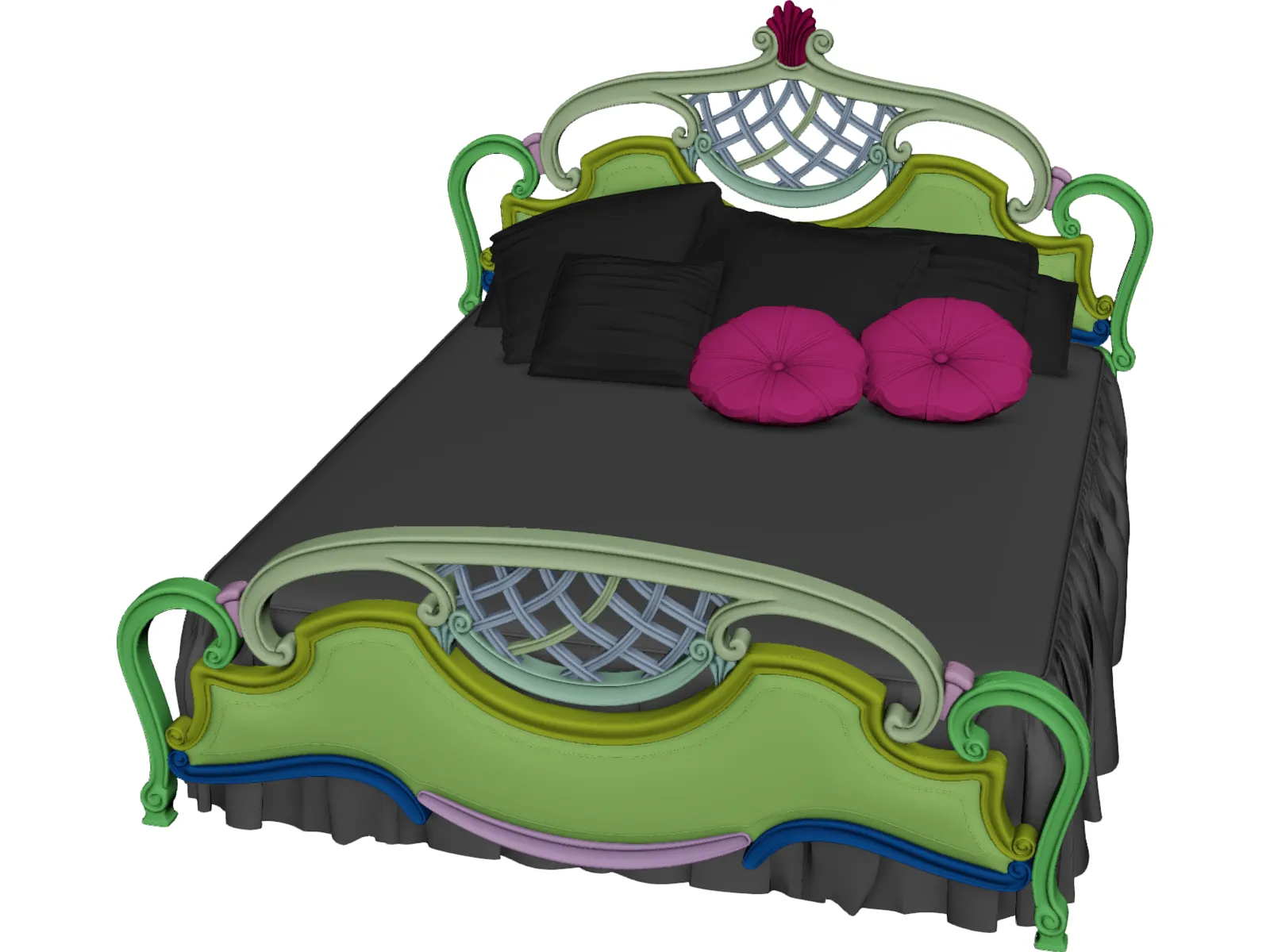 Bed 3D Model main preview