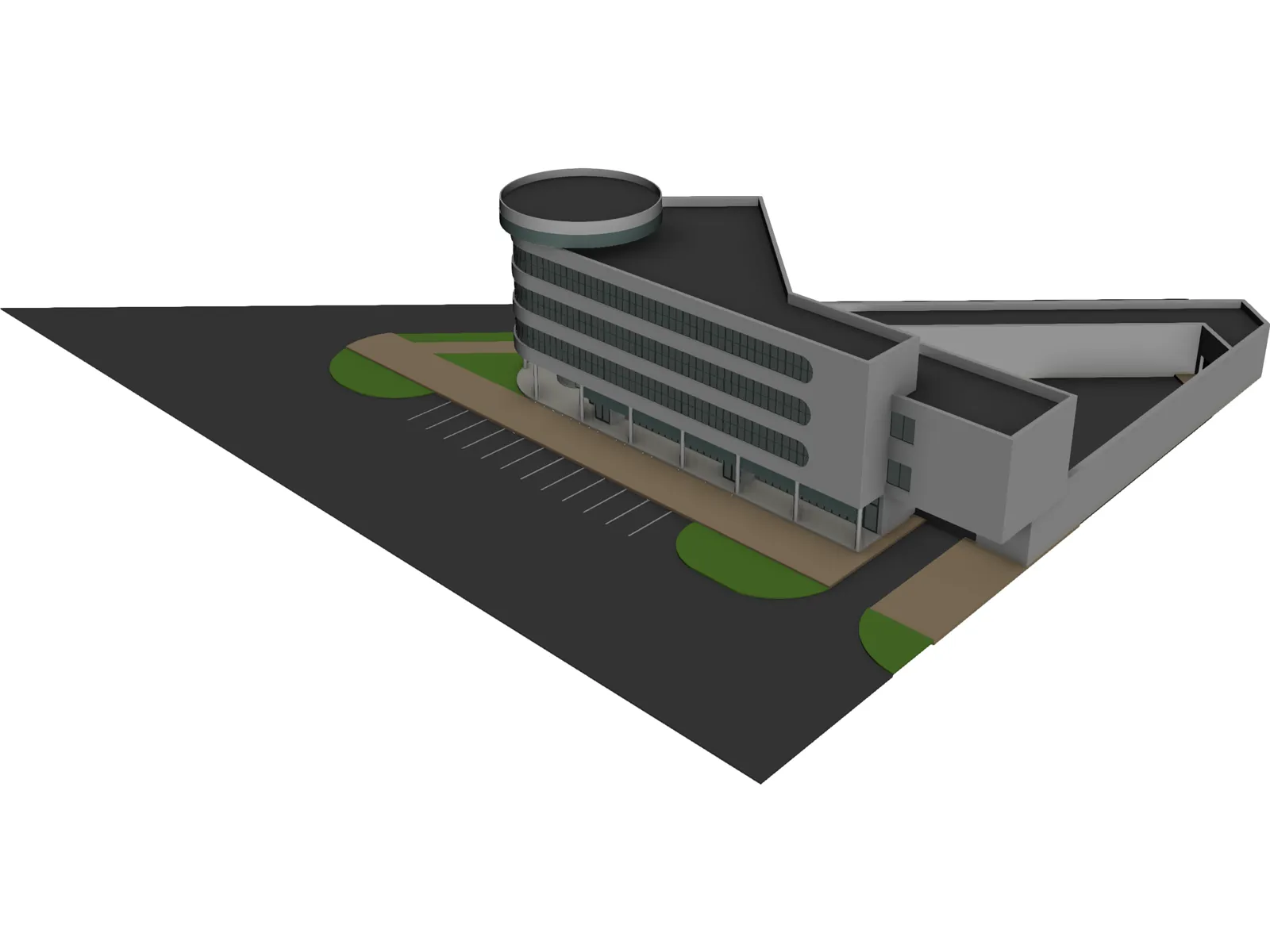 Cafe Complex 3D Model main preview