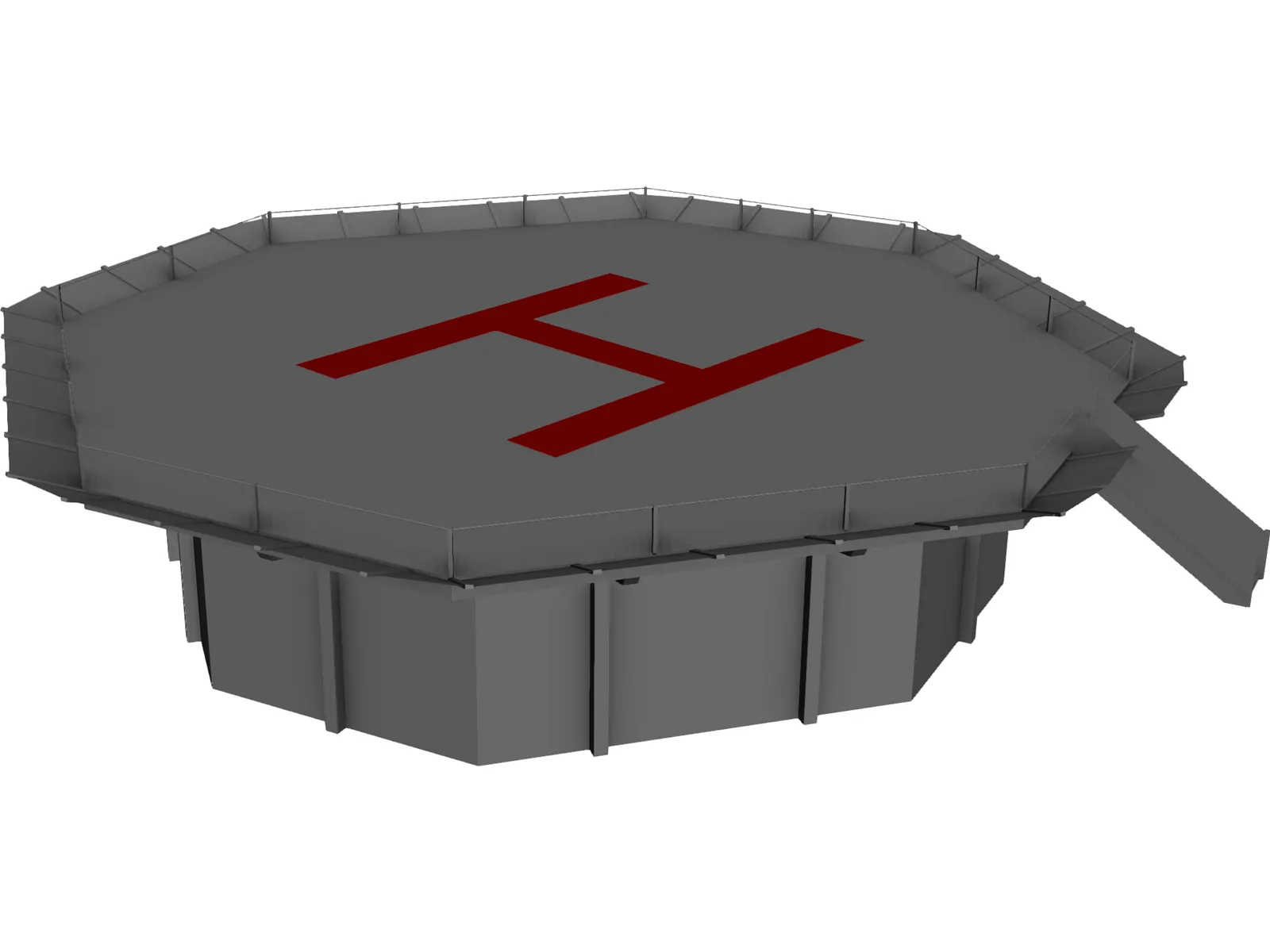 Heli Pad 3D Model main preview