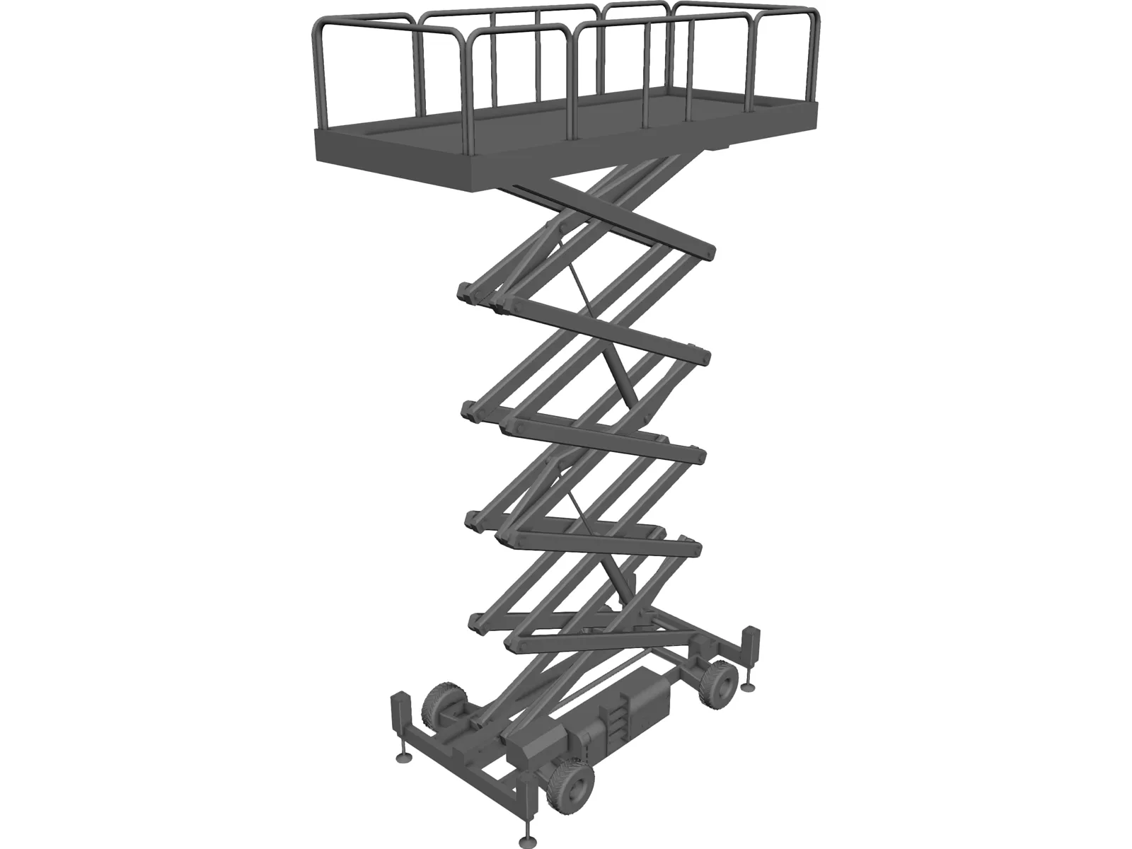 Scissor Lift 3D Model main preview