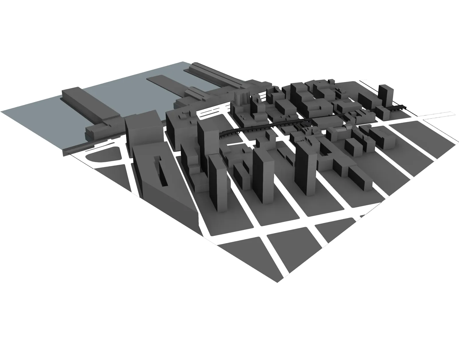 Chelsea Neighborhood NYC 3D Model main preview
