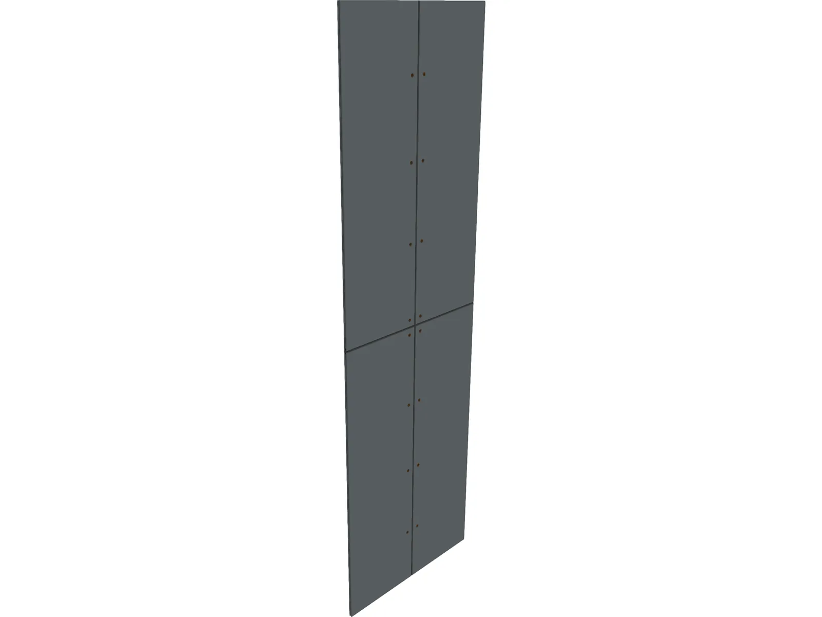 Glass to Fin Spider Connector with Glass 3D Model main preview