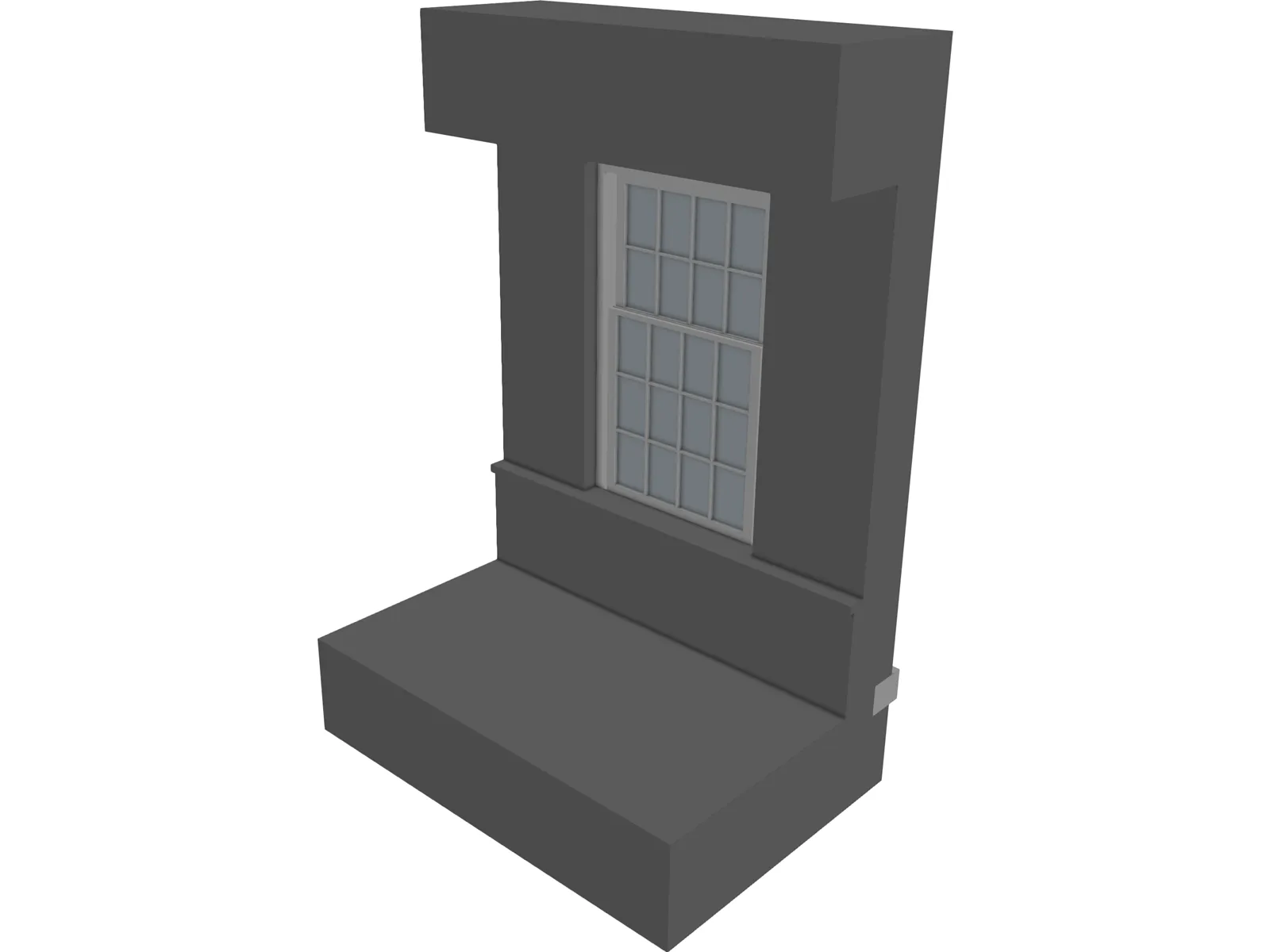 Double Hung Window and Shutter 3D Model main preview