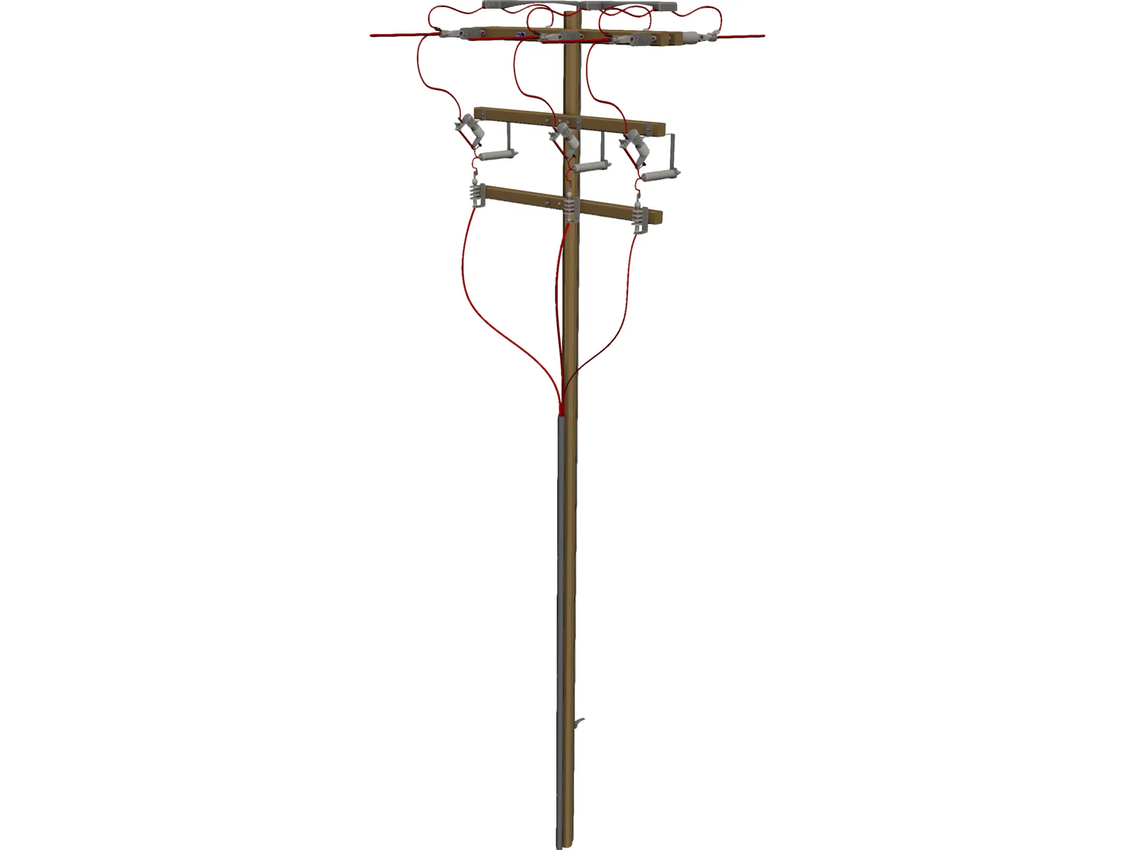 Electrical Pole 3D Model main preview
