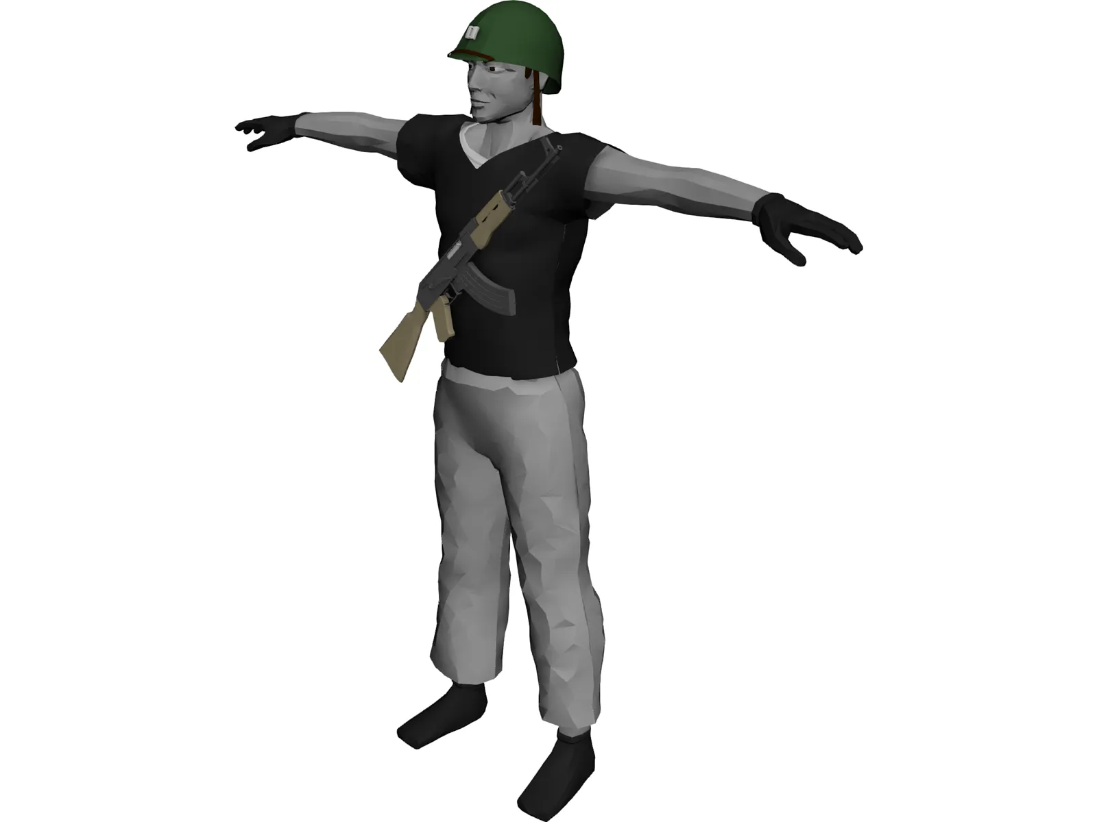 Soldier Albanian 3D Model main preview