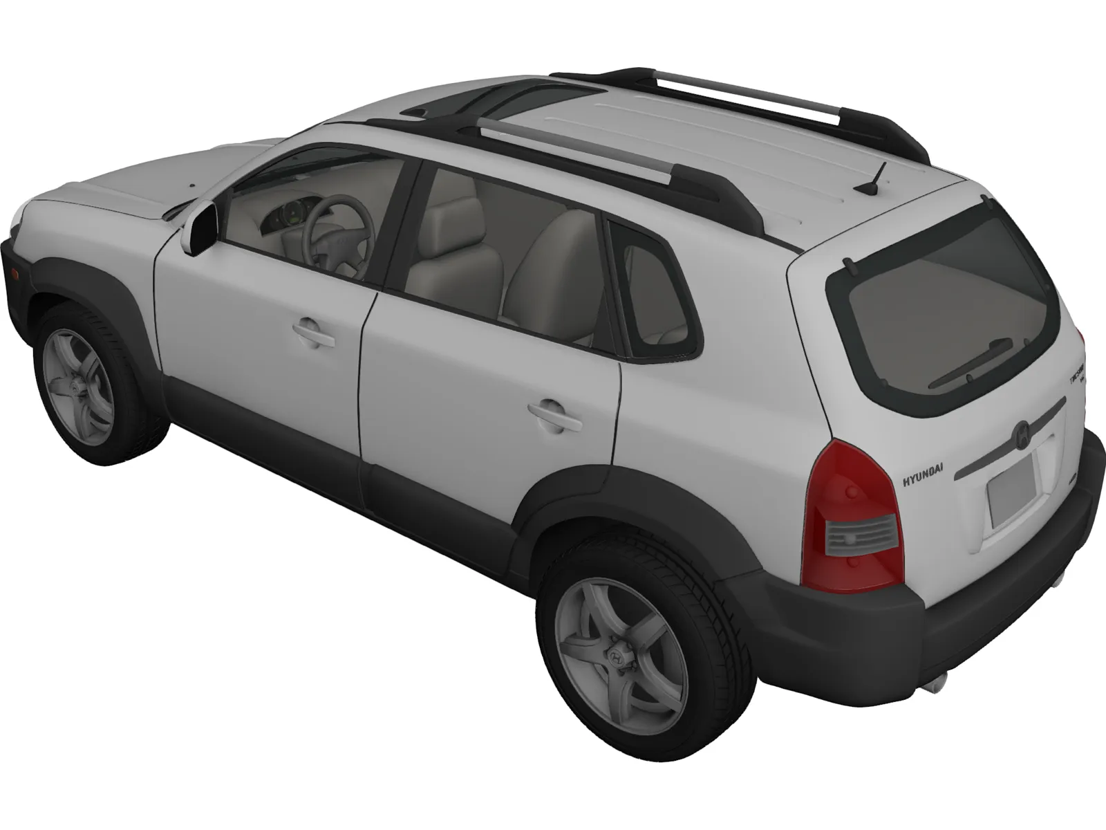 Hyundai Tucson V6 (2005) 3D Model main preview