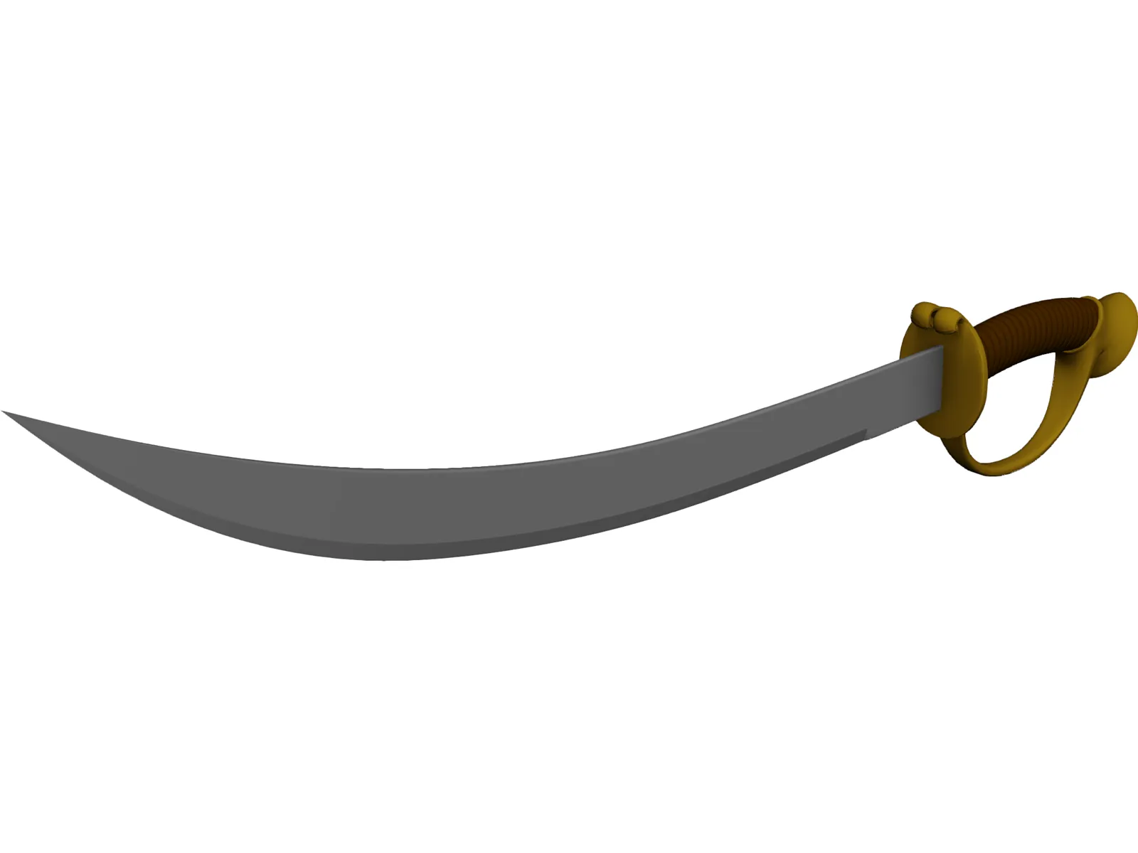 Pirate Sword 3D Model main preview